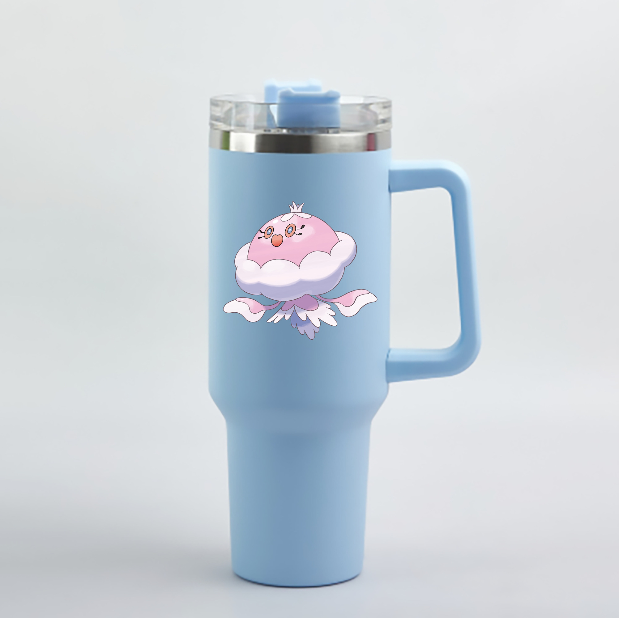 （画像用） ポケットモンスター Pokémon 1200mL車用タンブラー - クリスタルステッカー（プラスチックストロー付き）