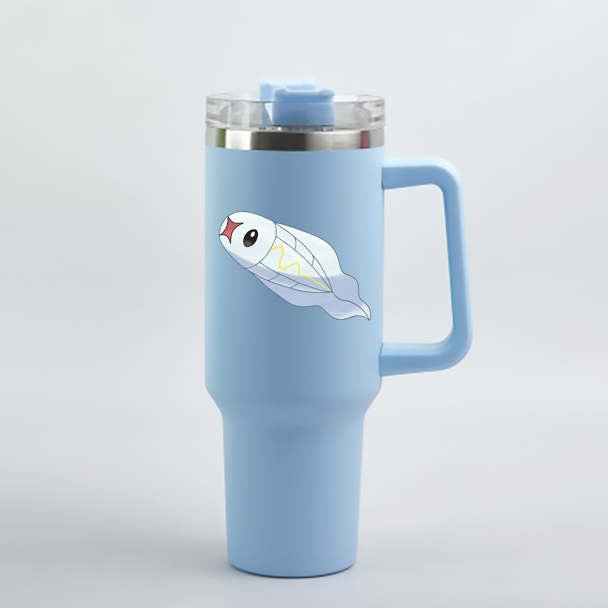 （画像用） ポケットモンスター Pokémon 1200mL車用タンブラー - クリスタルステッカー（プラスチックストロー付き）