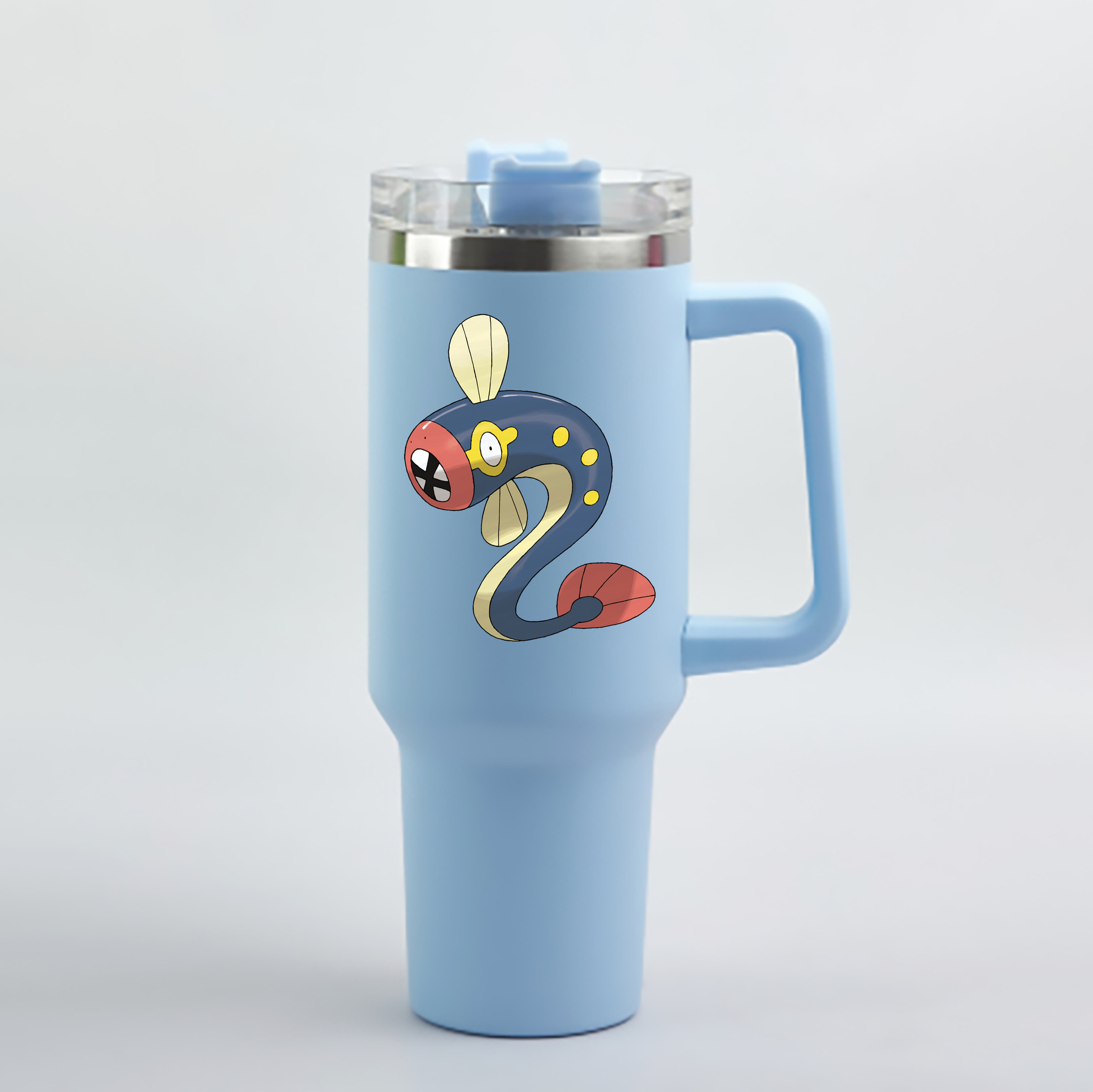 （画像用） ポケットモンスター Pokémon 1200mL車用タンブラー - クリスタルステッカー（プラスチックストロー付き）