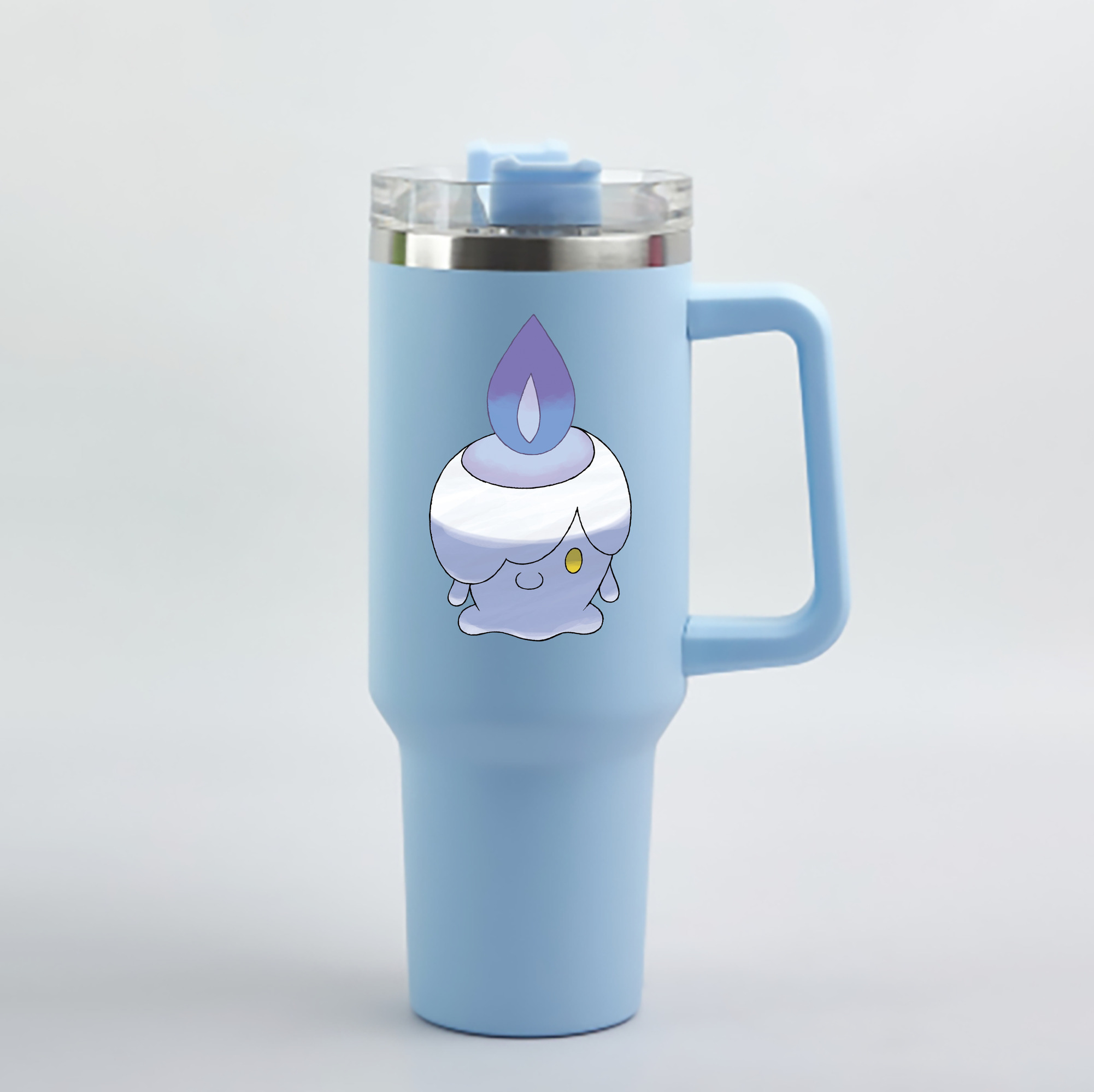 （画像用） ポケットモンスター Pokémon 1200mL車用タンブラー - クリスタルステッカー（プラスチックストロー付き）