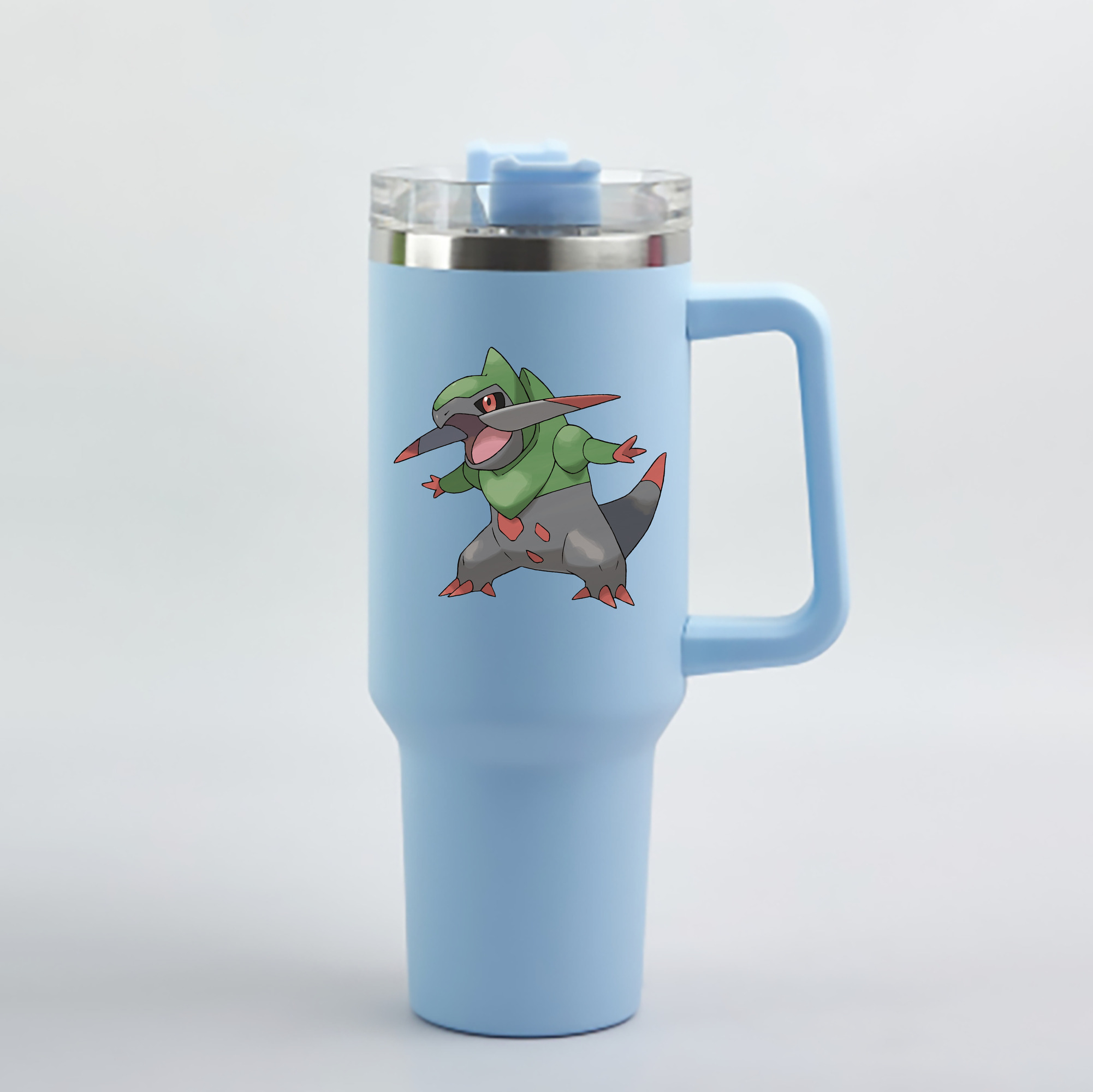 （画像用） ポケットモンスター Pokémon 1200mL車用タンブラー - クリスタルステッカー（プラスチックストロー付き）