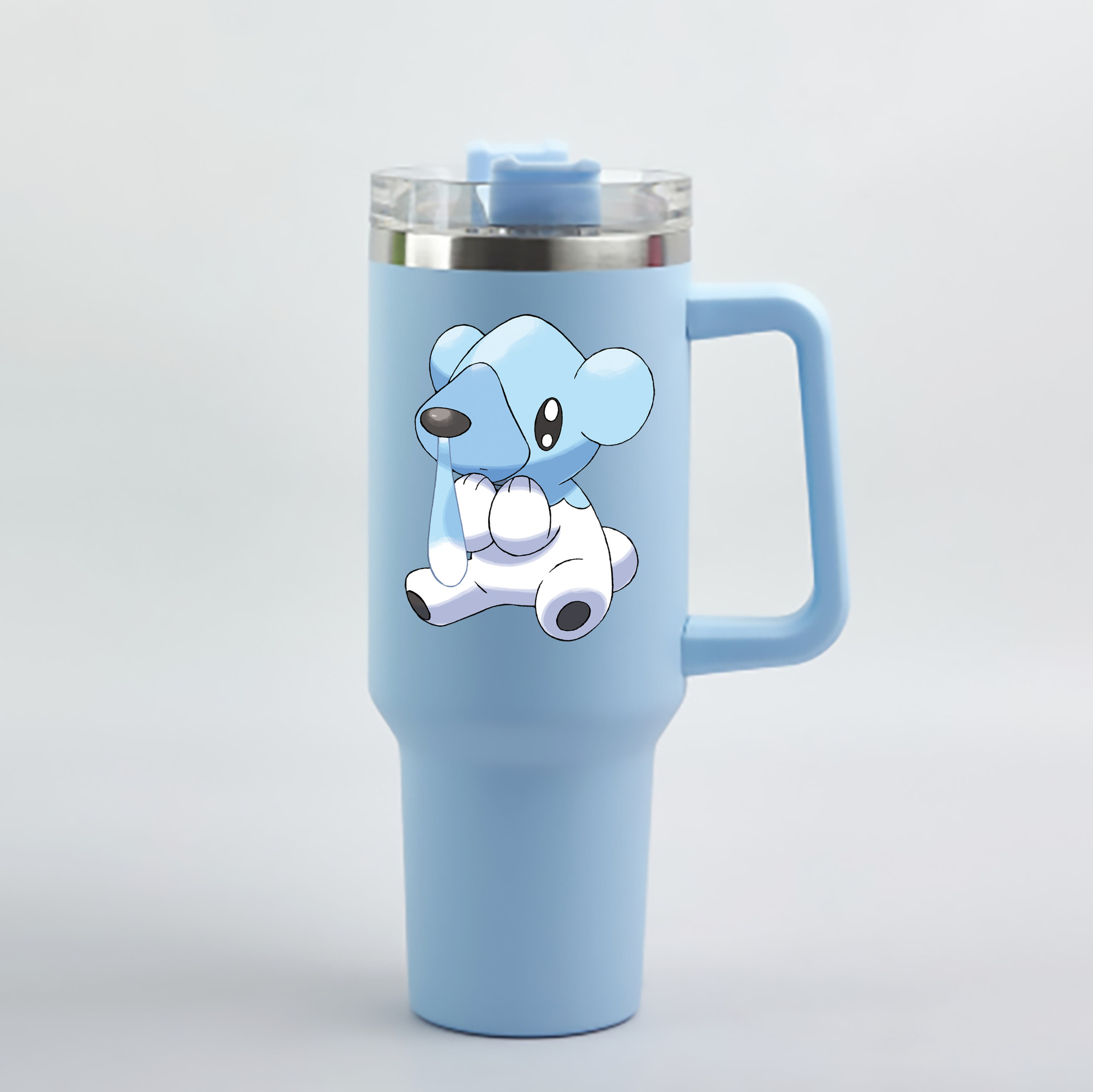 （画像用） ポケットモンスター Pokémon 1200mL車用タンブラー - クリスタルステッカー（プラスチックストロー付き）