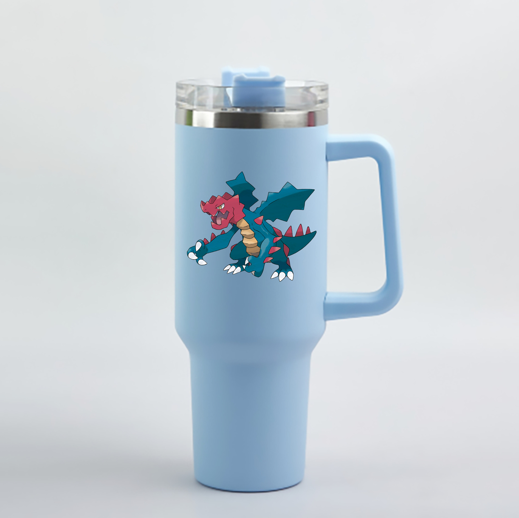 （画像用） ポケットモンスター Pokémon 1200mL車用タンブラー - クリスタルステッカー（プラスチックストロー付き）