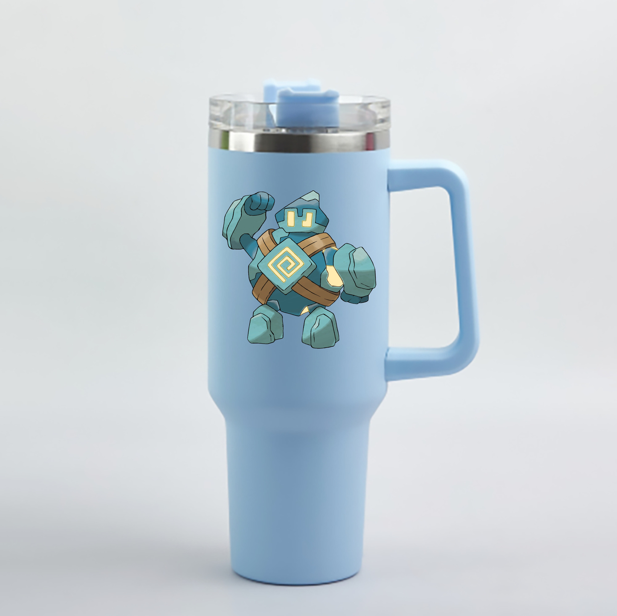 （画像用） ポケットモンスター Pokémon 1200mL車用タンブラー - クリスタルステッカー（プラスチックストロー付き）