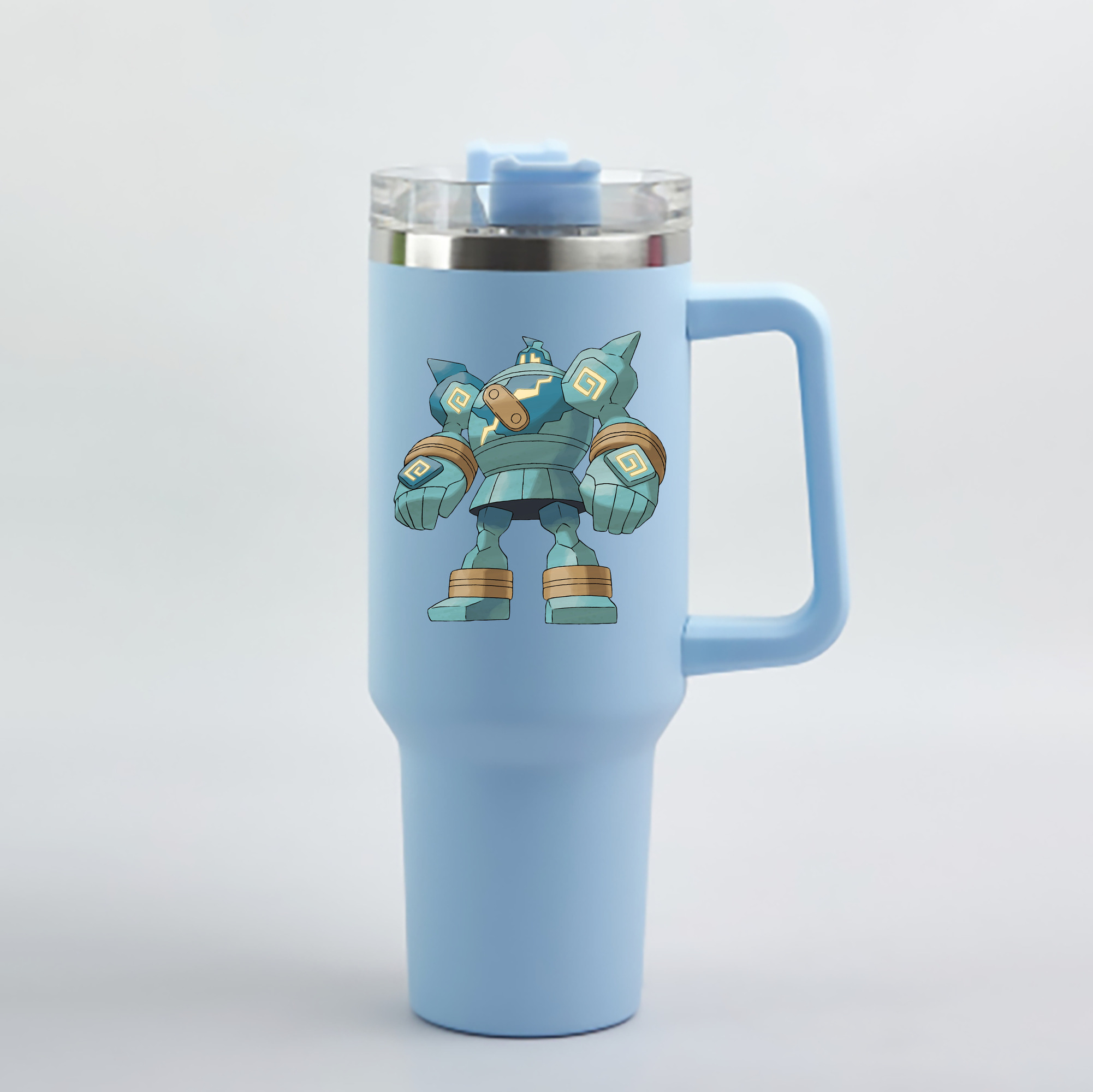 （画像用） ポケットモンスター Pokémon 1200mL車用タンブラー - クリスタルステッカー（プラスチックストロー付き）