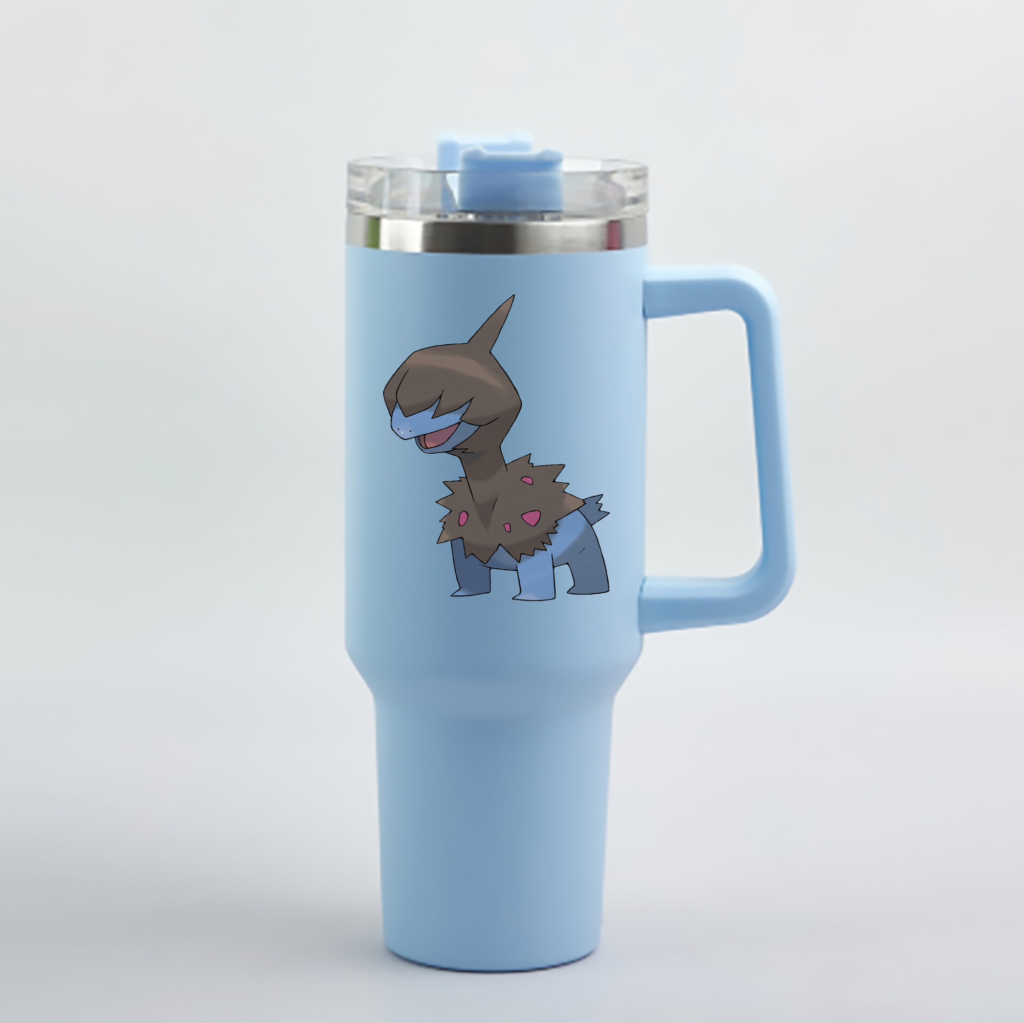 （画像用） ポケットモンスター Pokémon 1200mL車用タンブラー - クリスタルステッカー（プラスチックストロー付き）