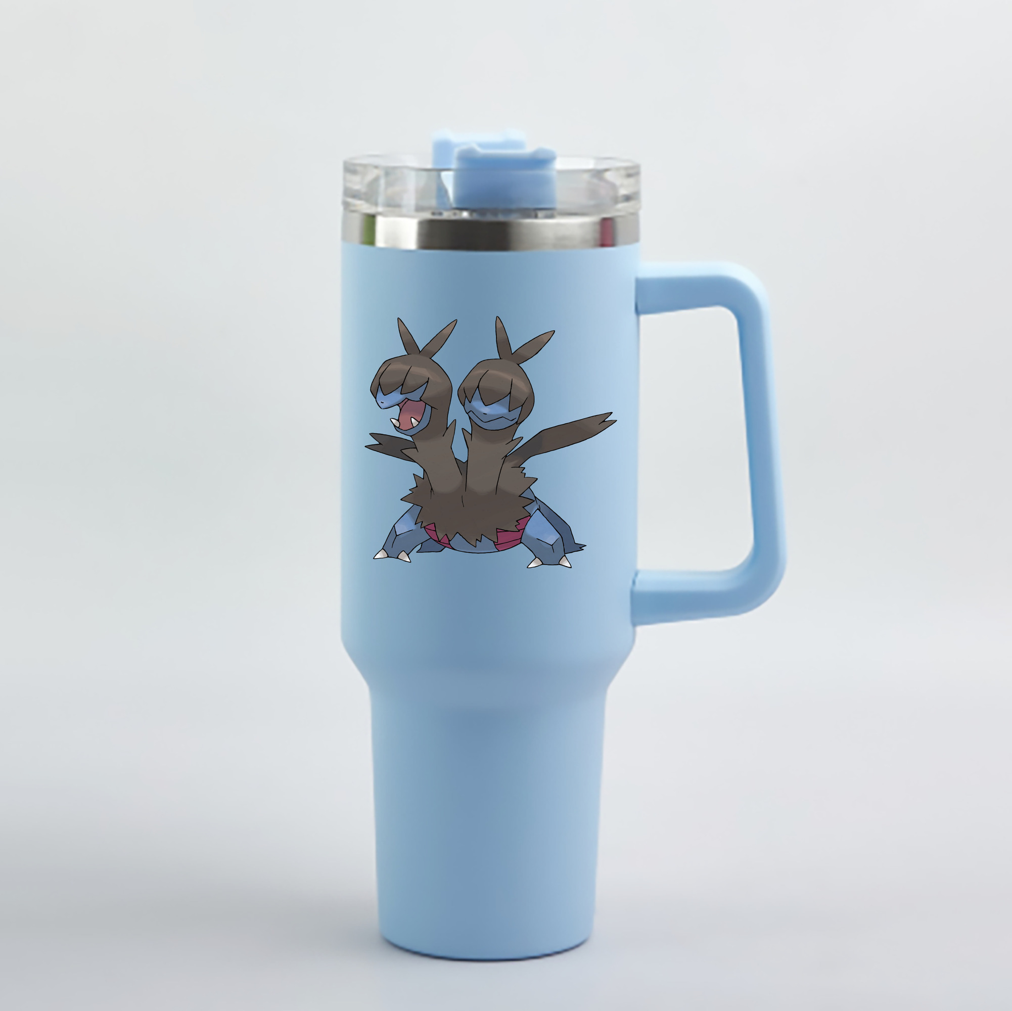（画像用） ポケットモンスター Pokémon 1200mL車用タンブラー - クリスタルステッカー（プラスチックストロー付き）