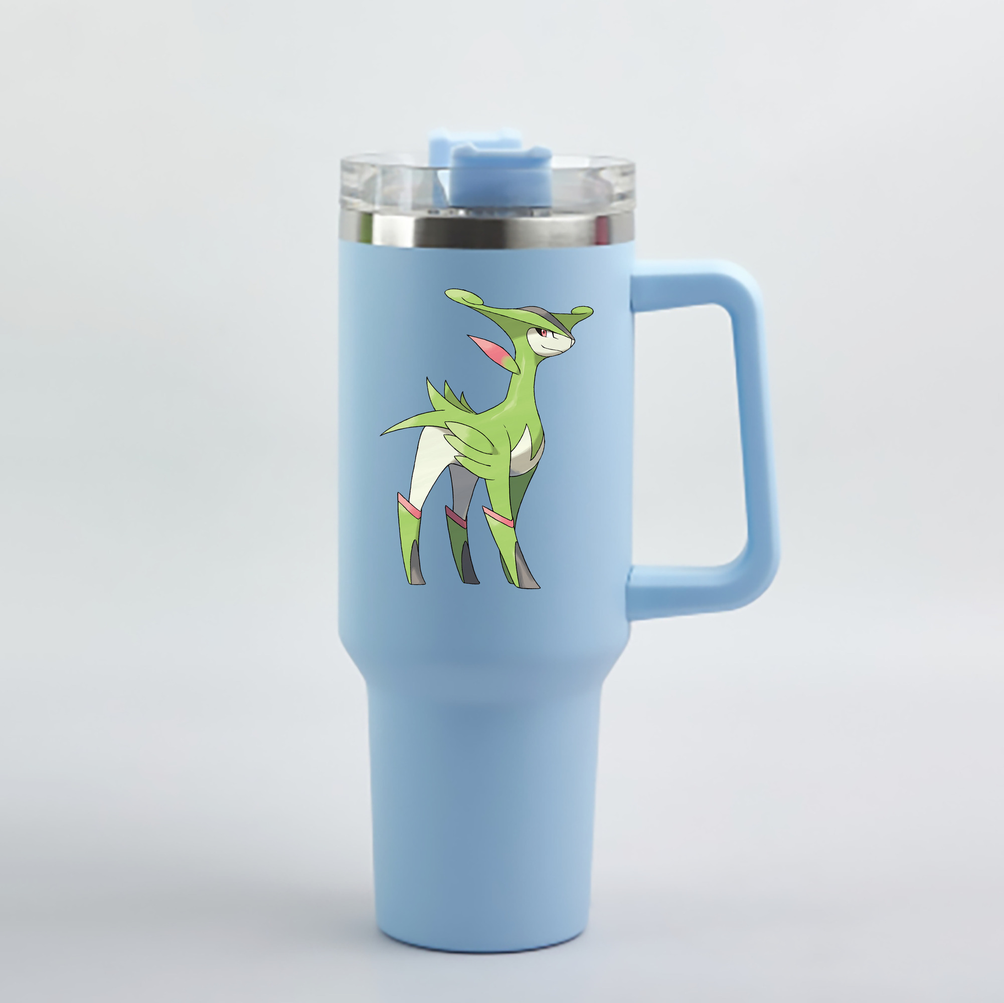 （画像用） ポケットモンスター Pokémon 1200mL車用タンブラー - クリスタルステッカー（プラスチックストロー付き）
