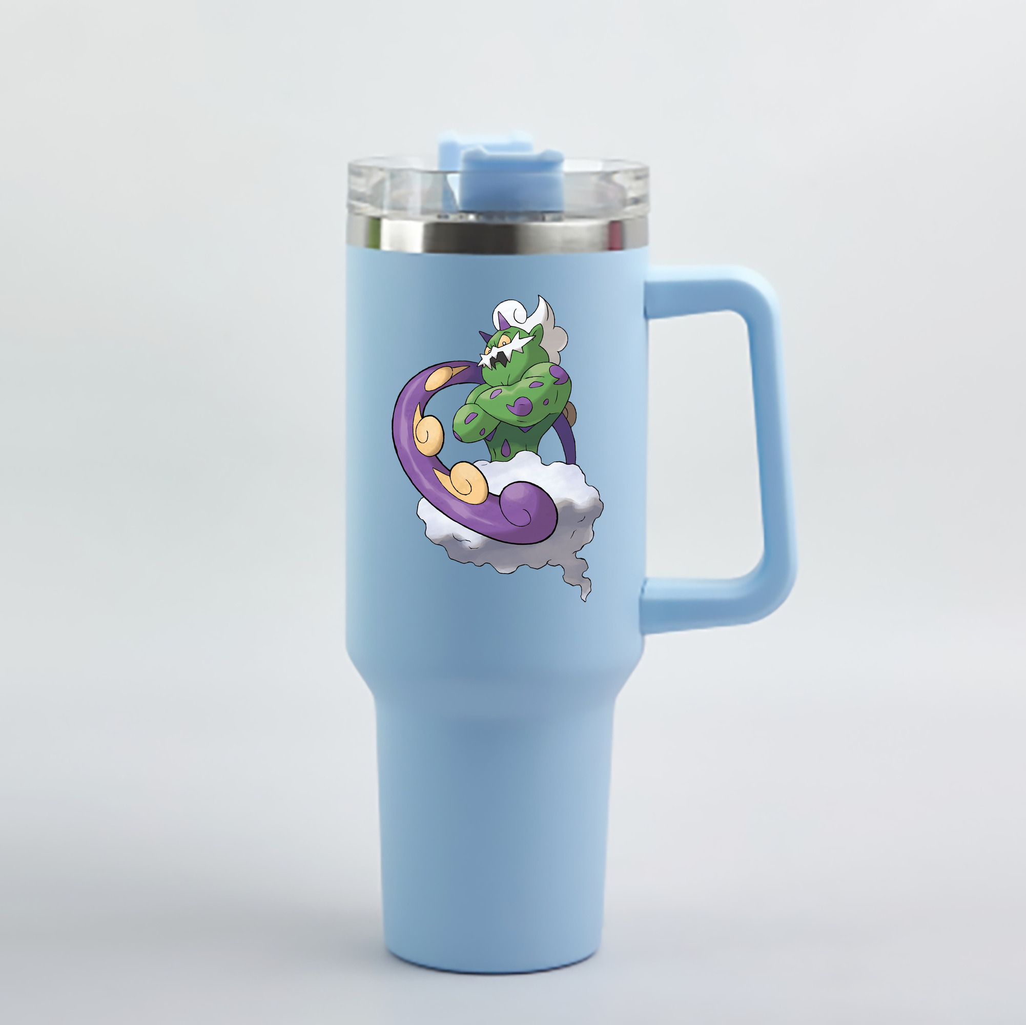 （画像用） ポケットモンスター Pokémon 1200mL車用タンブラー - クリスタルステッカー（プラスチックストロー付き）