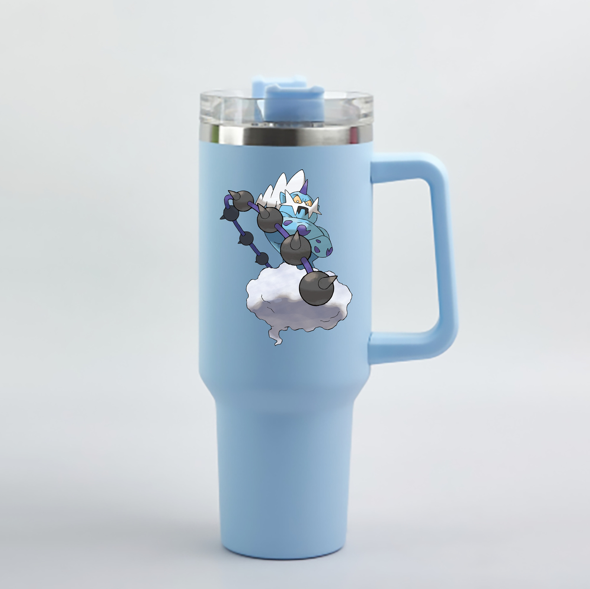 （画像用） ポケットモンスター Pokémon 1200mL車用タンブラー - クリスタルステッカー（プラスチックストロー付き）