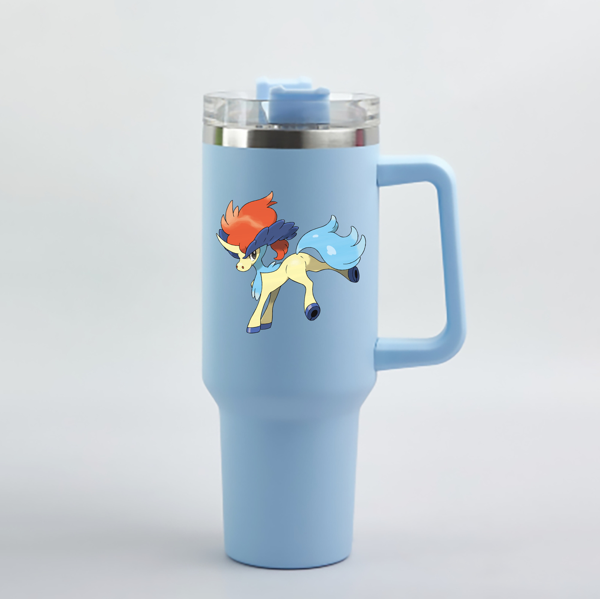 （画像用） ポケットモンスター Pokémon 1200mL車用タンブラー - クリスタルステッカー（プラスチックストロー付き）