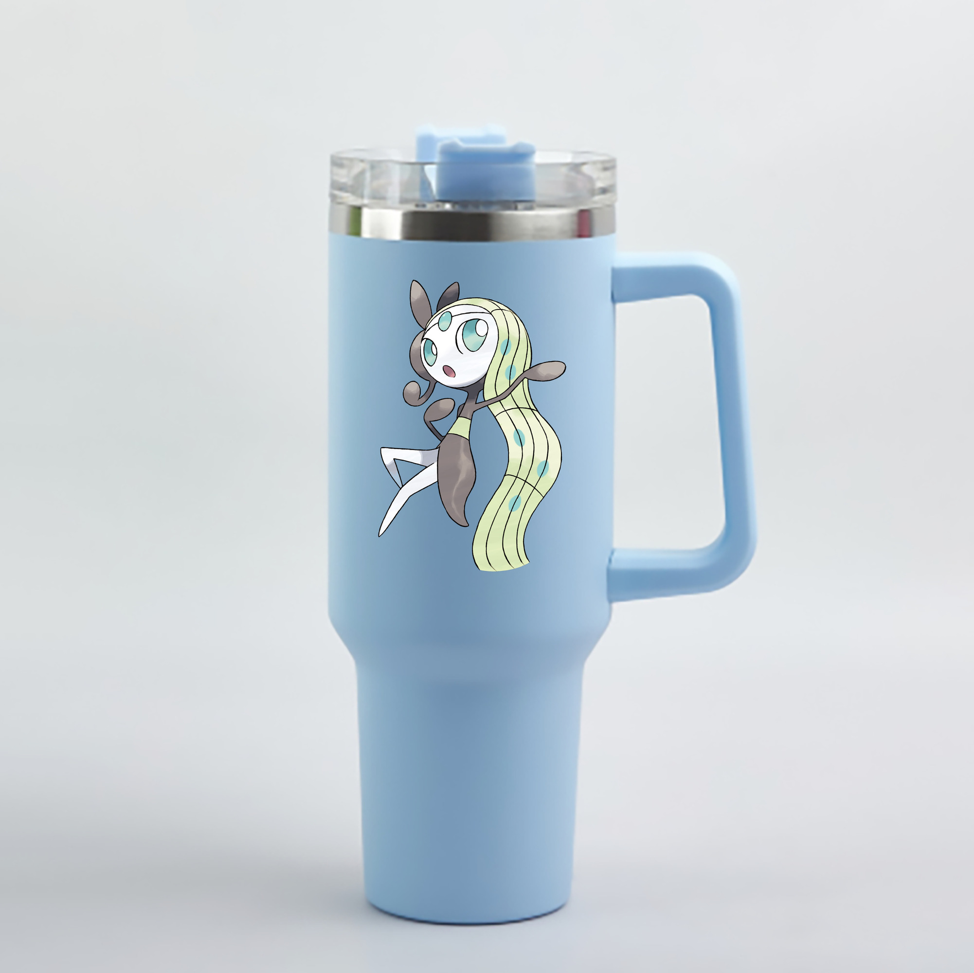 （画像用） ポケットモンスター Pokémon 1200mL車用タンブラー - クリスタルステッカー（プラスチックストロー付き）