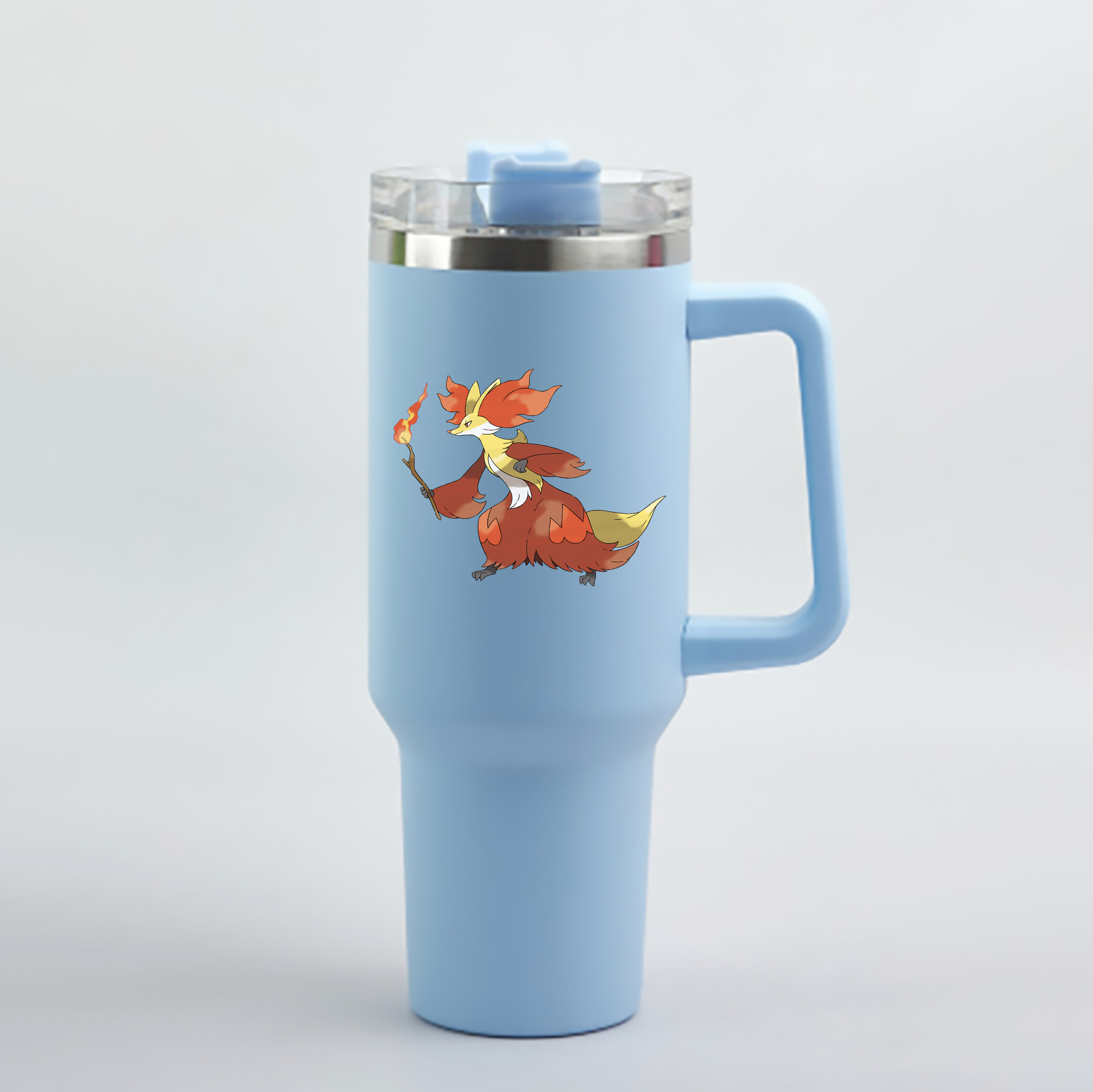 （画像用） ポケットモンスター Pokémon 1200mL車用タンブラー - クリスタルステッカー（プラスチックストロー付き）