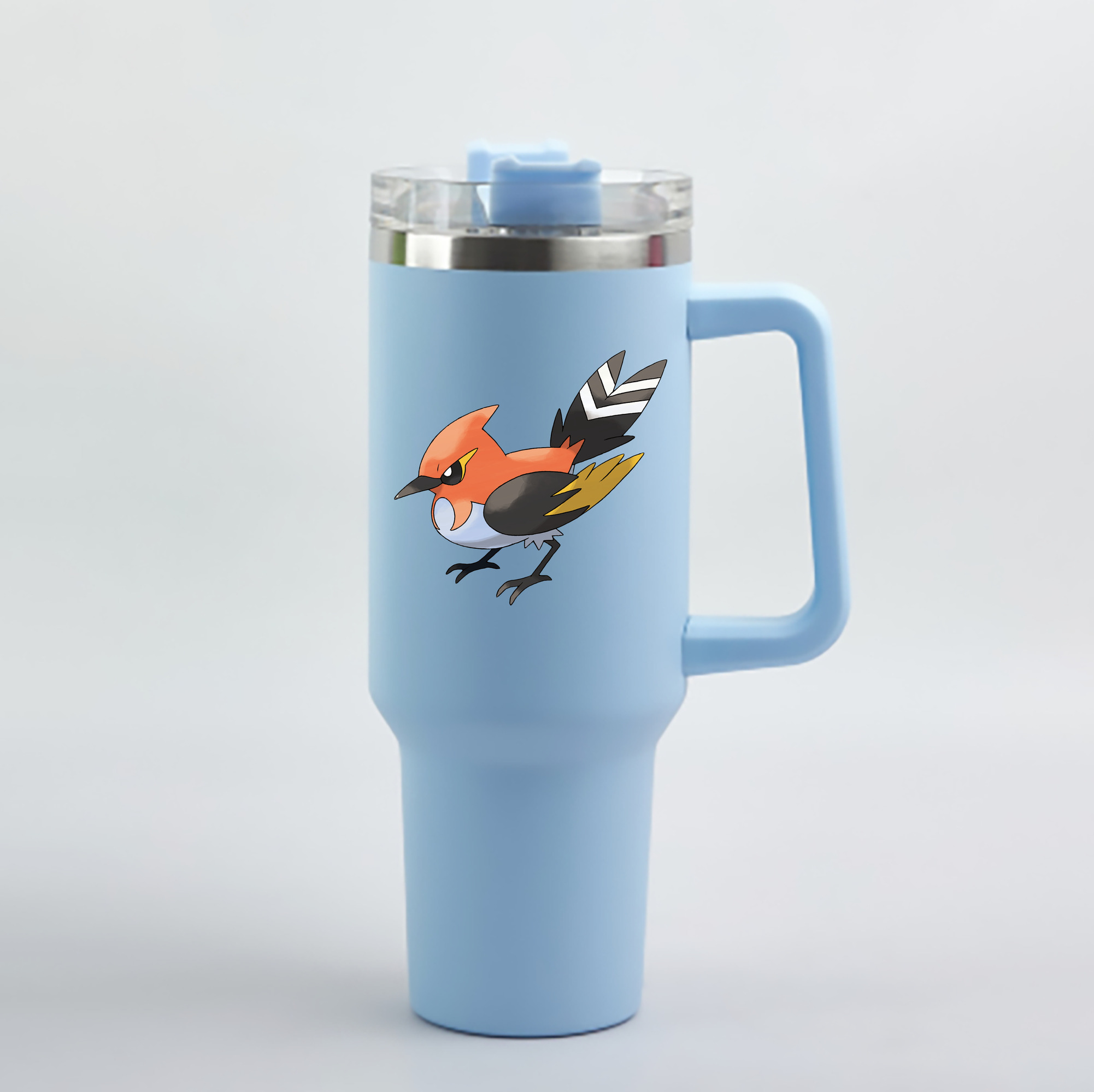 （画像用） ポケットモンスター Pokémon 1200mL車用タンブラー - クリスタルステッカー（プラスチックストロー付き）