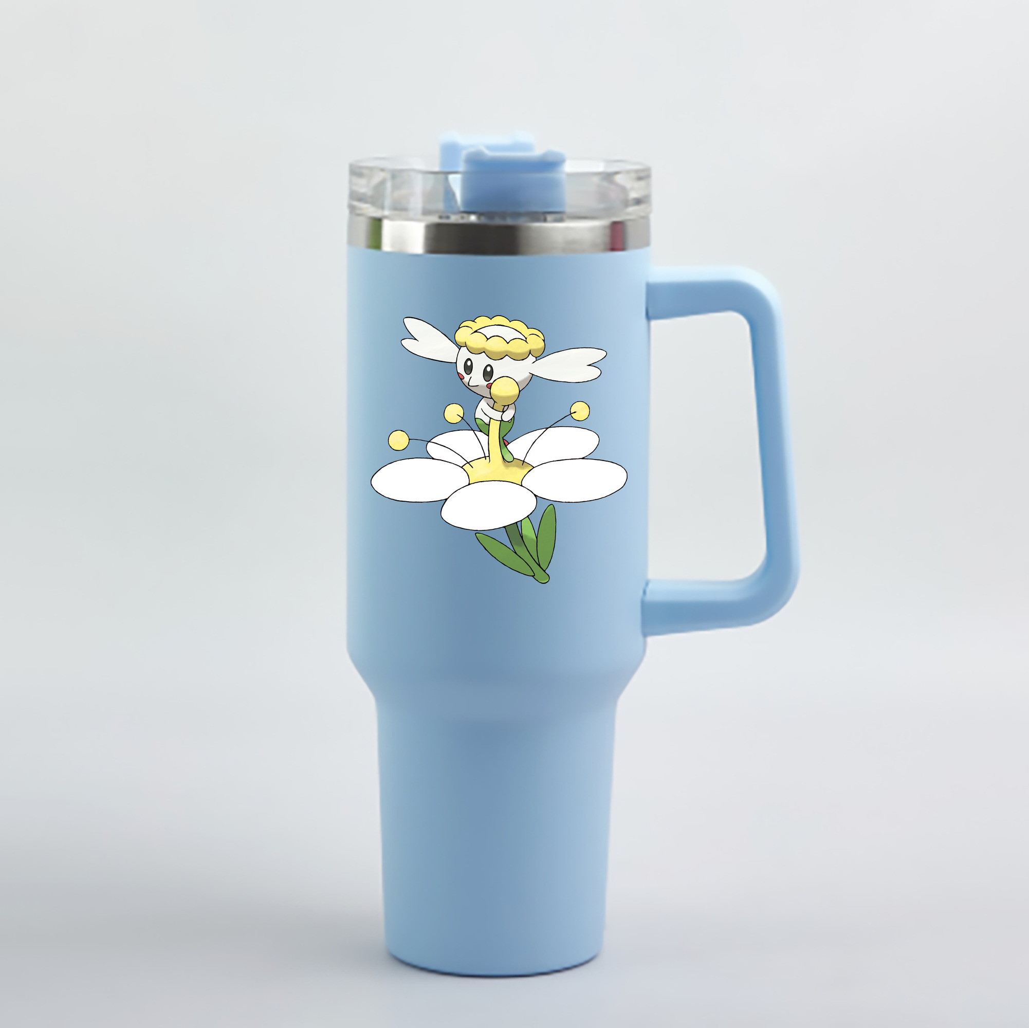 （画像用） ポケットモンスター Pokémon 1200mL車用タンブラー - クリスタルステッカー（プラスチックストロー付き）