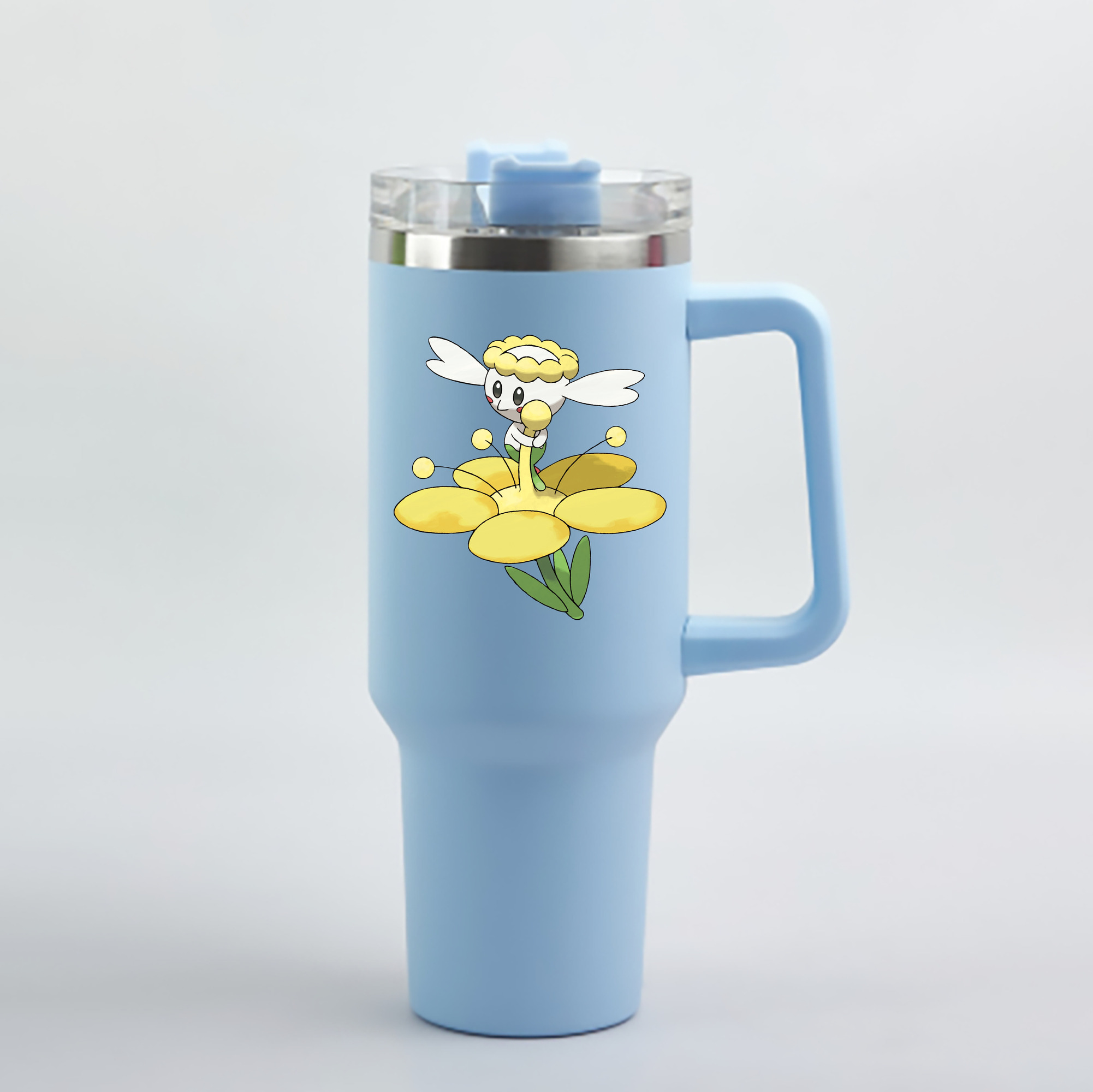 （画像用） ポケットモンスター Pokémon 1200mL車用タンブラー - クリスタルステッカー（プラスチックストロー付き）