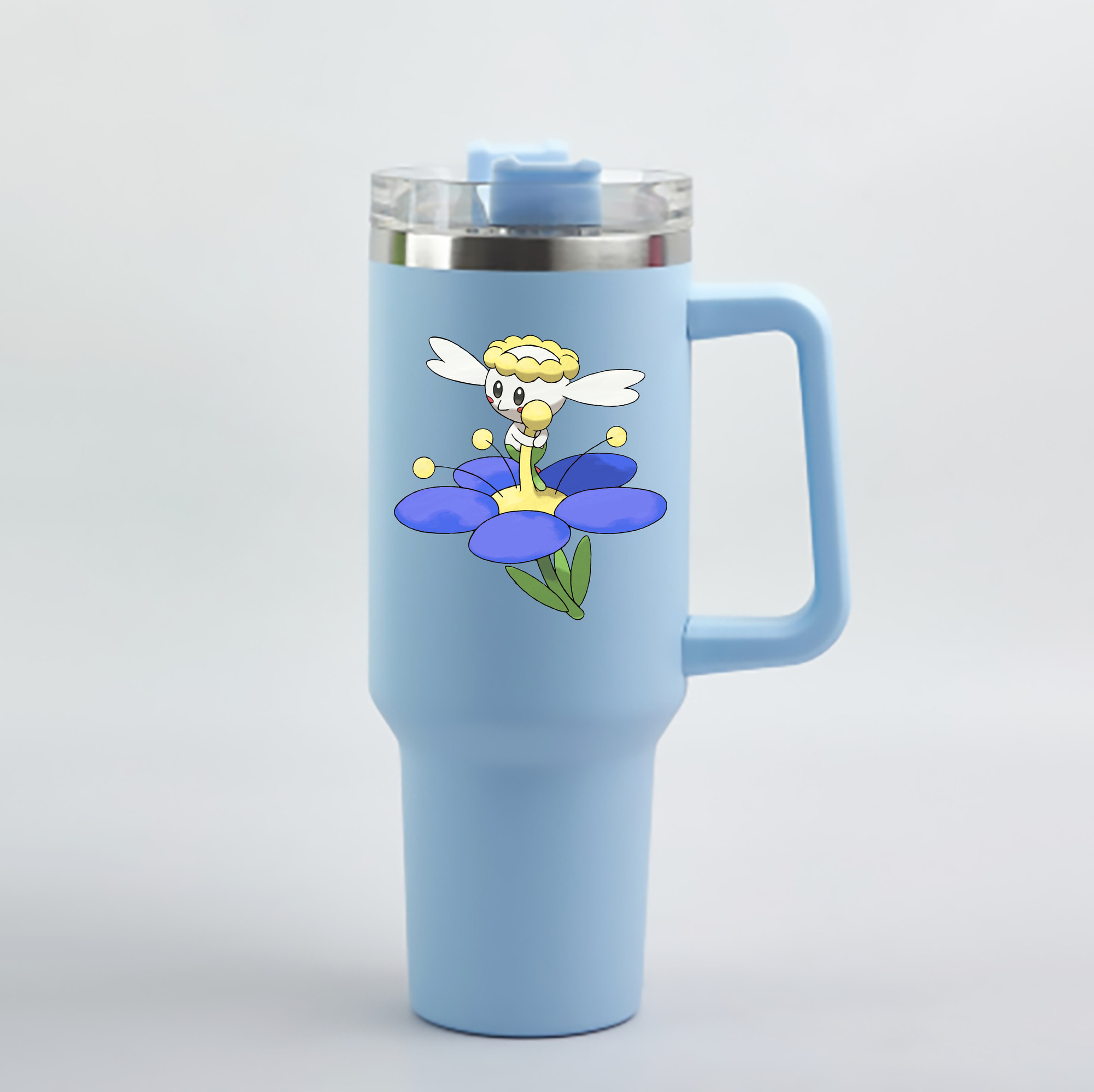 （画像用） ポケットモンスター Pokémon 1200mL車用タンブラー - クリスタルステッカー（プラスチックストロー付き）
