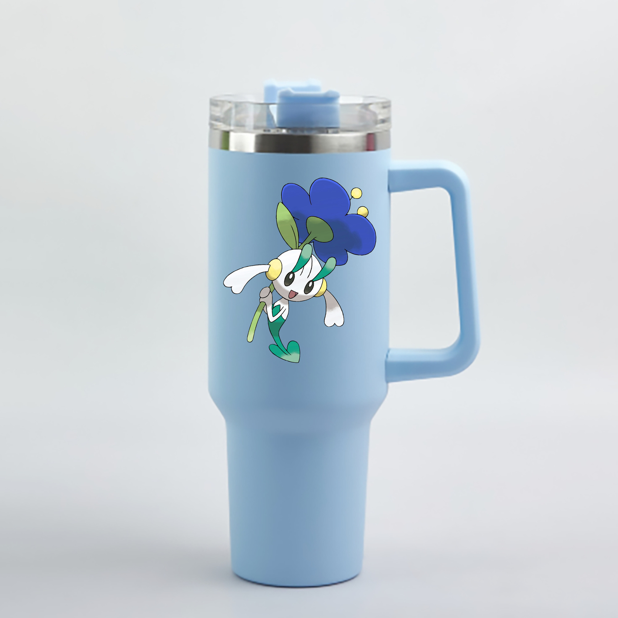 （画像用） ポケットモンスター Pokémon 1200mL車用タンブラー - クリスタルステッカー（プラスチックストロー付き）