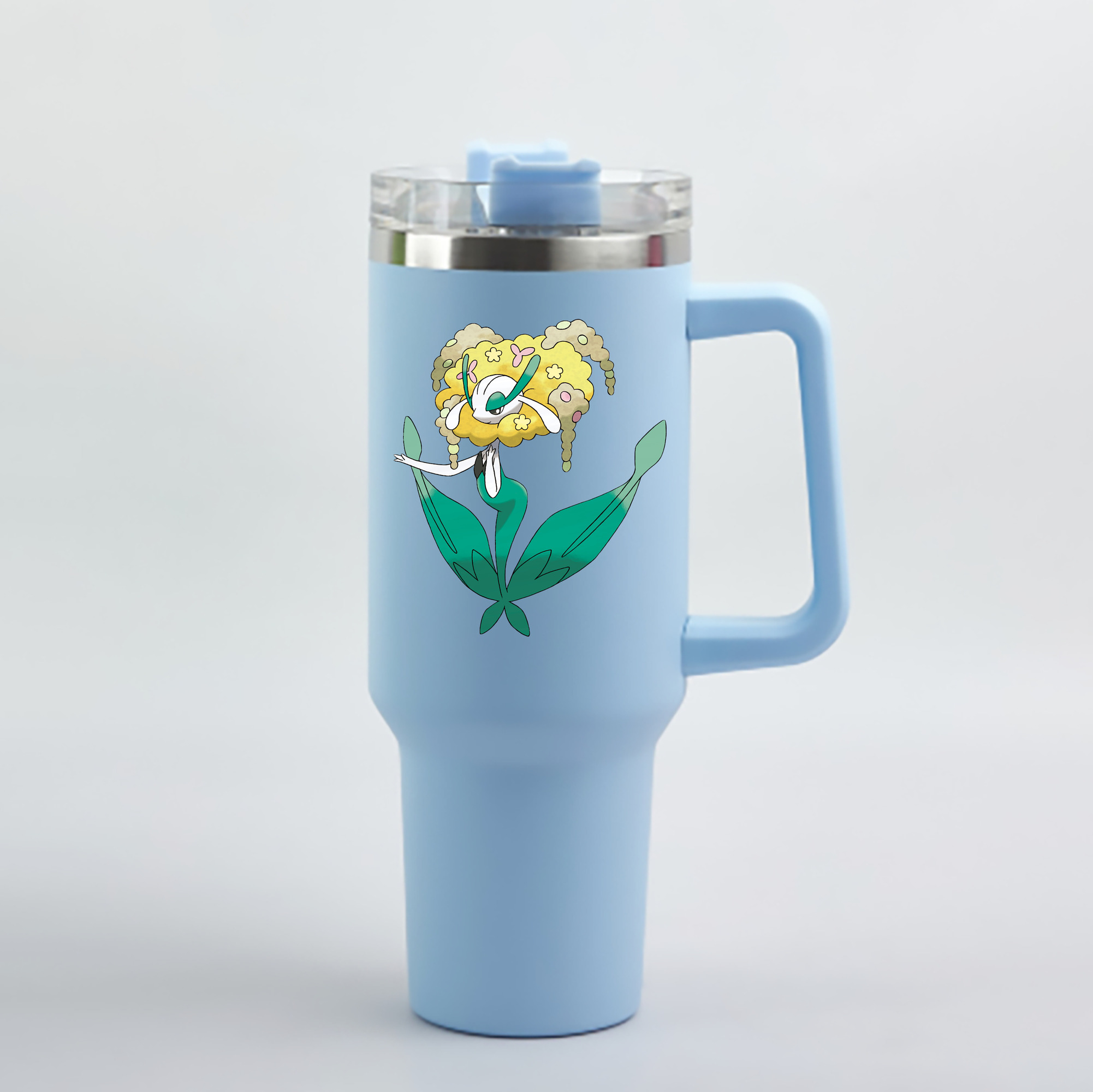 （画像用） ポケットモンスター Pokémon 1200mL車用タンブラー - クリスタルステッカー（プラスチックストロー付き）