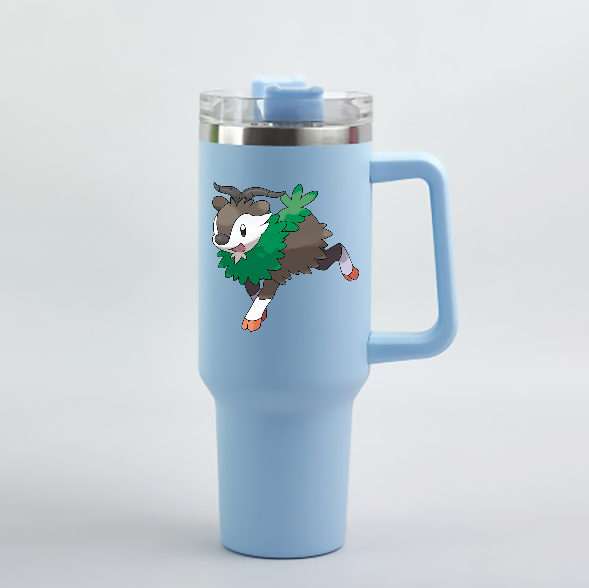 （画像用） ポケットモンスター Pokémon 1200mL車用タンブラー - クリスタルステッカー（プラスチックストロー付き）