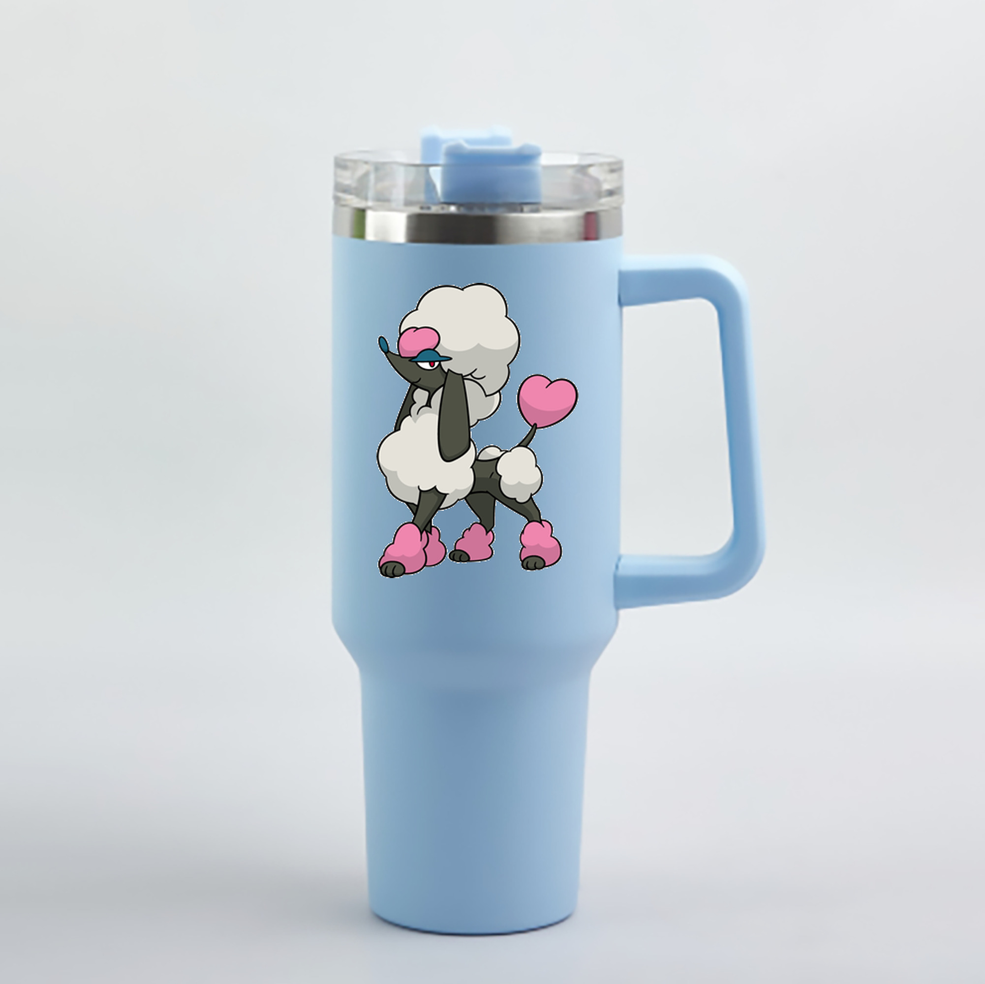 （画像用） ポケットモンスター Pokémon 1200mL車用タンブラー - クリスタルステッカー（プラスチックストロー付き）
