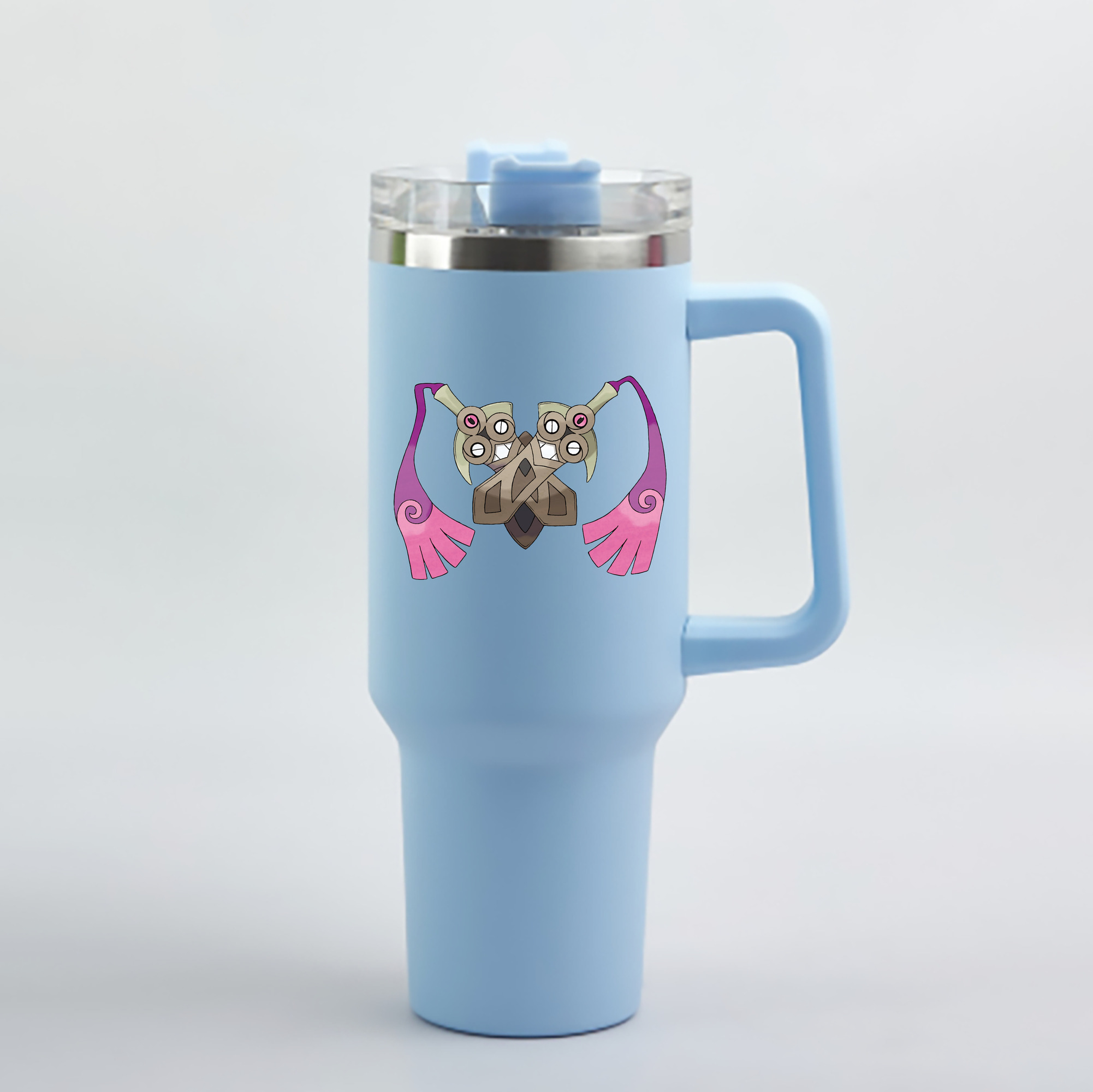（画像用） ポケットモンスター Pokémon 1200mL車用タンブラー - クリスタルステッカー（プラスチックストロー付き）