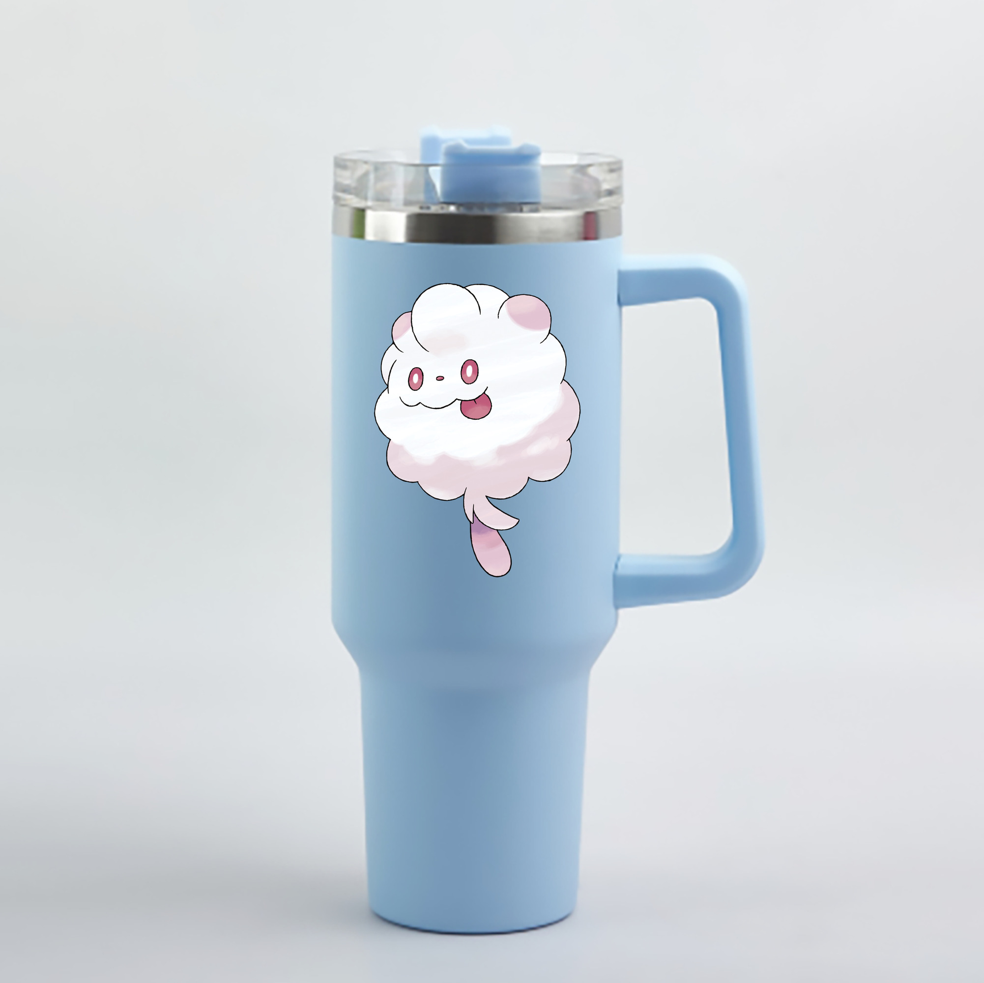 （画像用） ポケットモンスター Pokémon 1200mL車用タンブラー - クリスタルステッカー（プラスチックストロー付き）