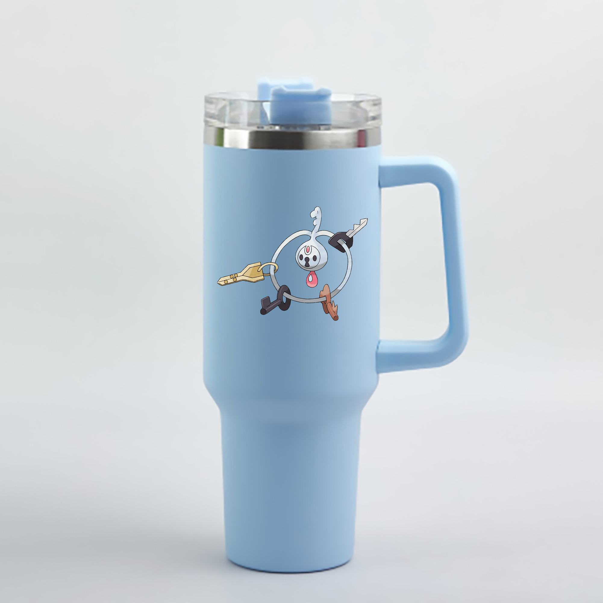 （画像用） ポケットモンスター Pokémon 1200mL車用タンブラー - クリスタルステッカー（プラスチックストロー付き）