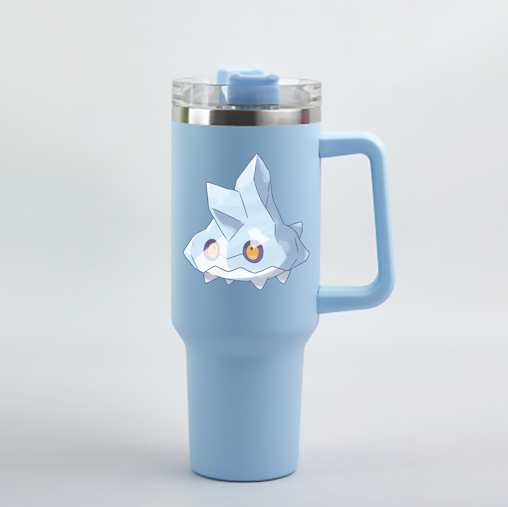 （画像用） ポケットモンスター Pokémon 1200mL車用タンブラー - クリスタルステッカー（プラスチックストロー付き）