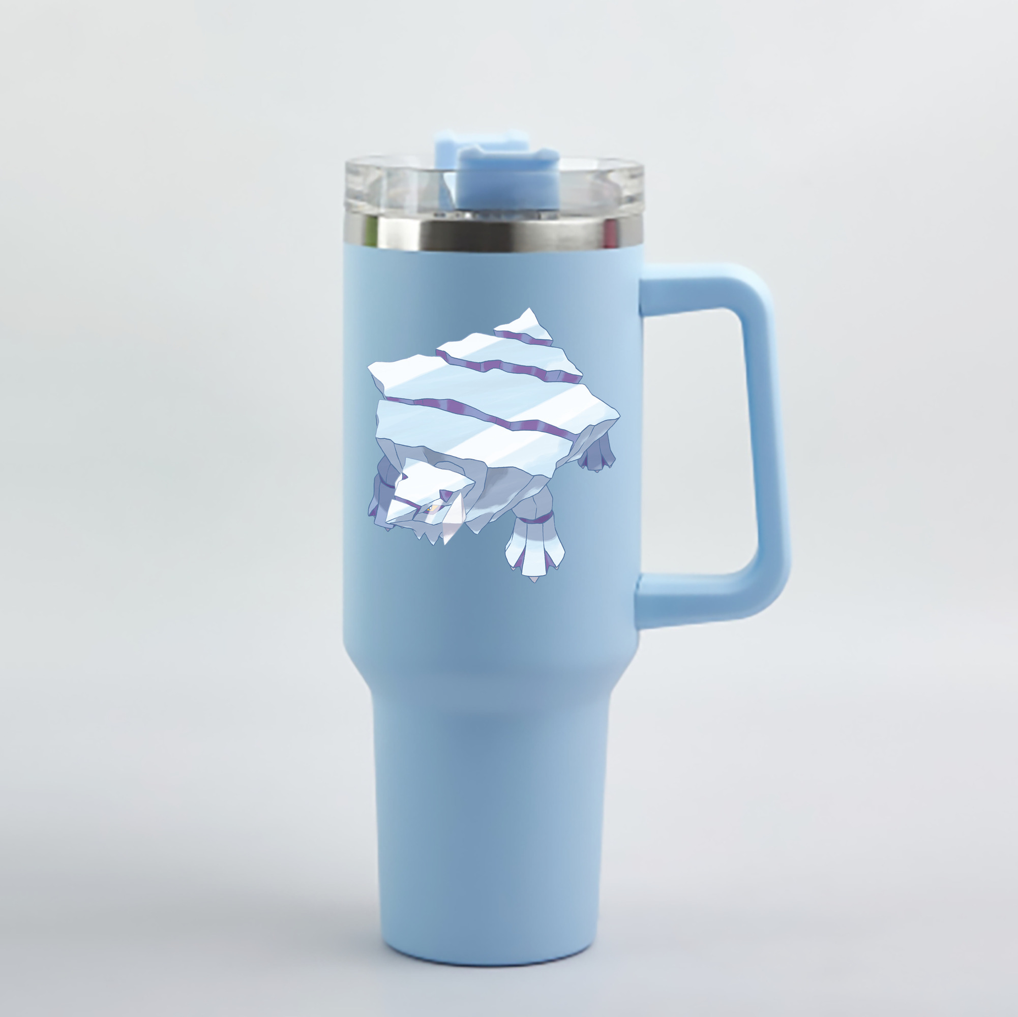 （画像用） ポケットモンスター Pokémon 1200mL車用タンブラー - クリスタルステッカー（プラスチックストロー付き）