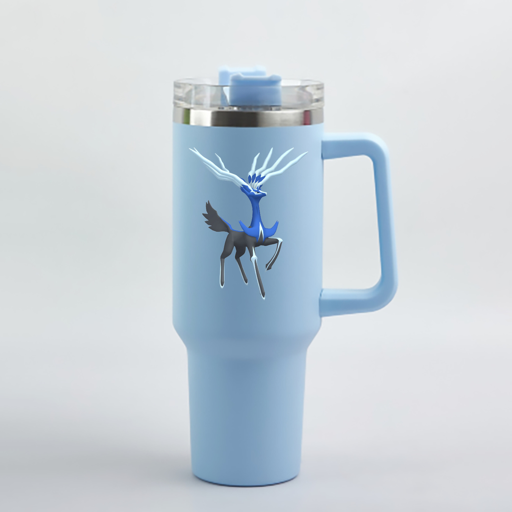 （画像用） ポケットモンスター Pokémon 1200mL車用タンブラー - クリスタルステッカー（プラスチックストロー付き）