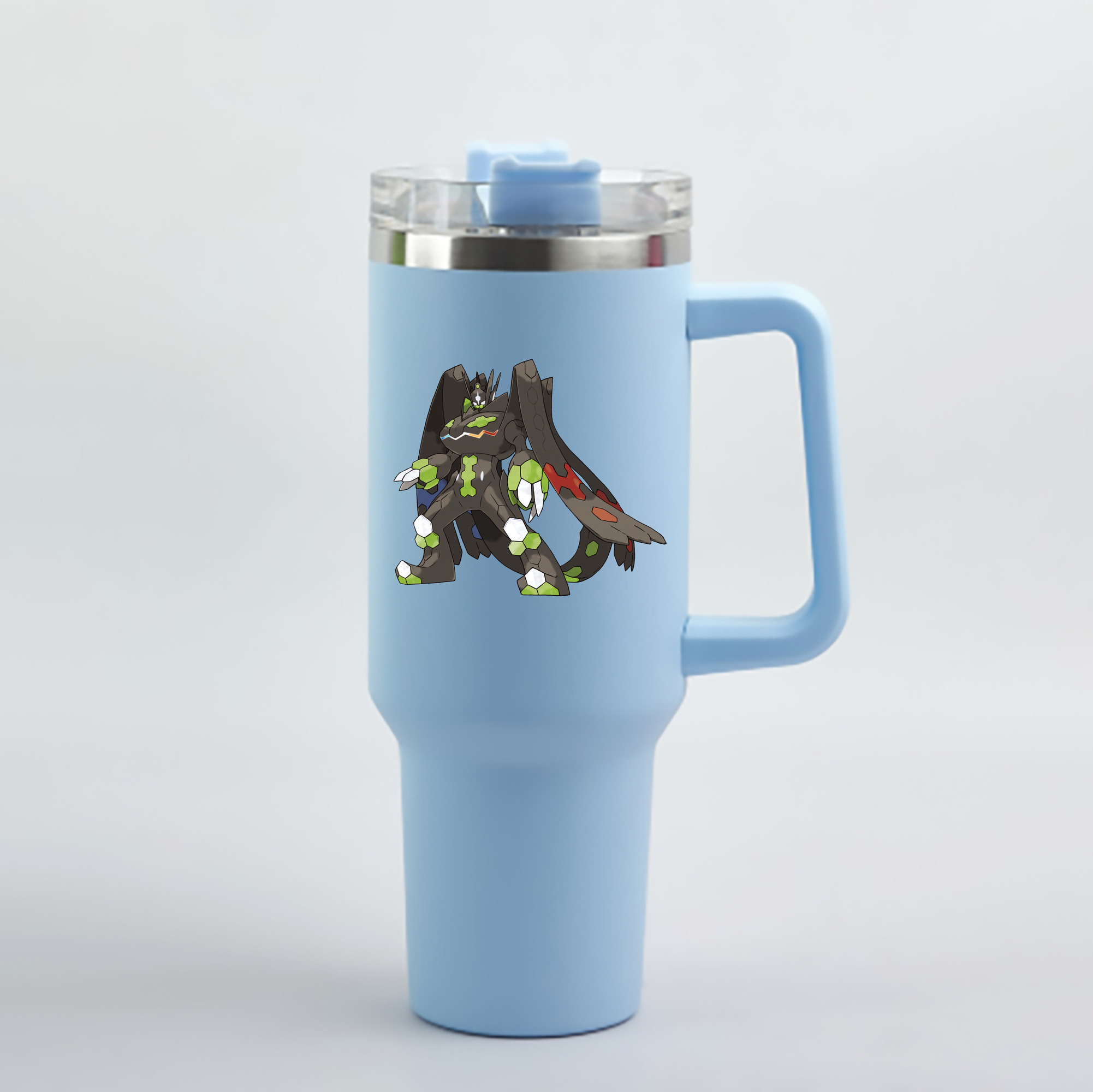 （画像用） ポケットモンスター Pokémon 1200mL車用タンブラー - クリスタルステッカー（プラスチックストロー付き）