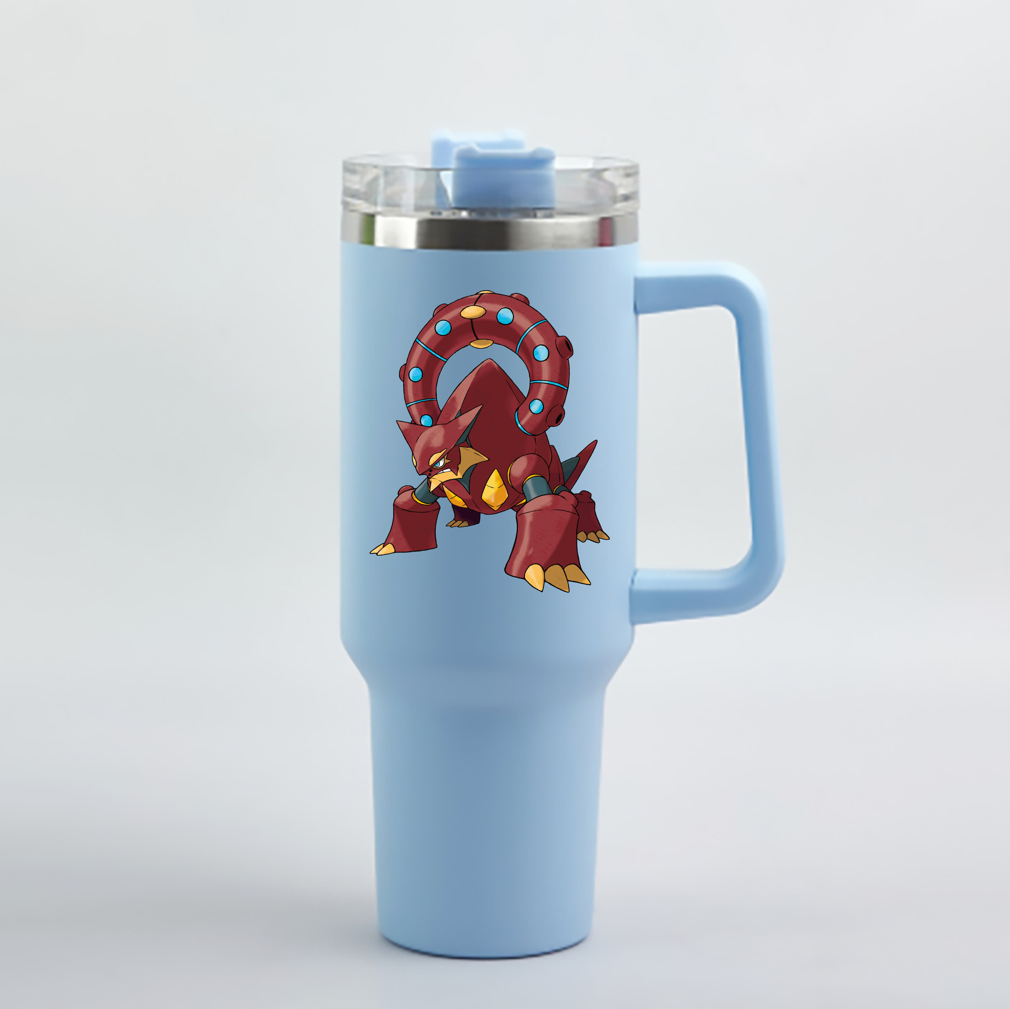 （画像用） ポケットモンスター Pokémon 1200mL車用タンブラー - クリスタルステッカー（プラスチックストロー付き）