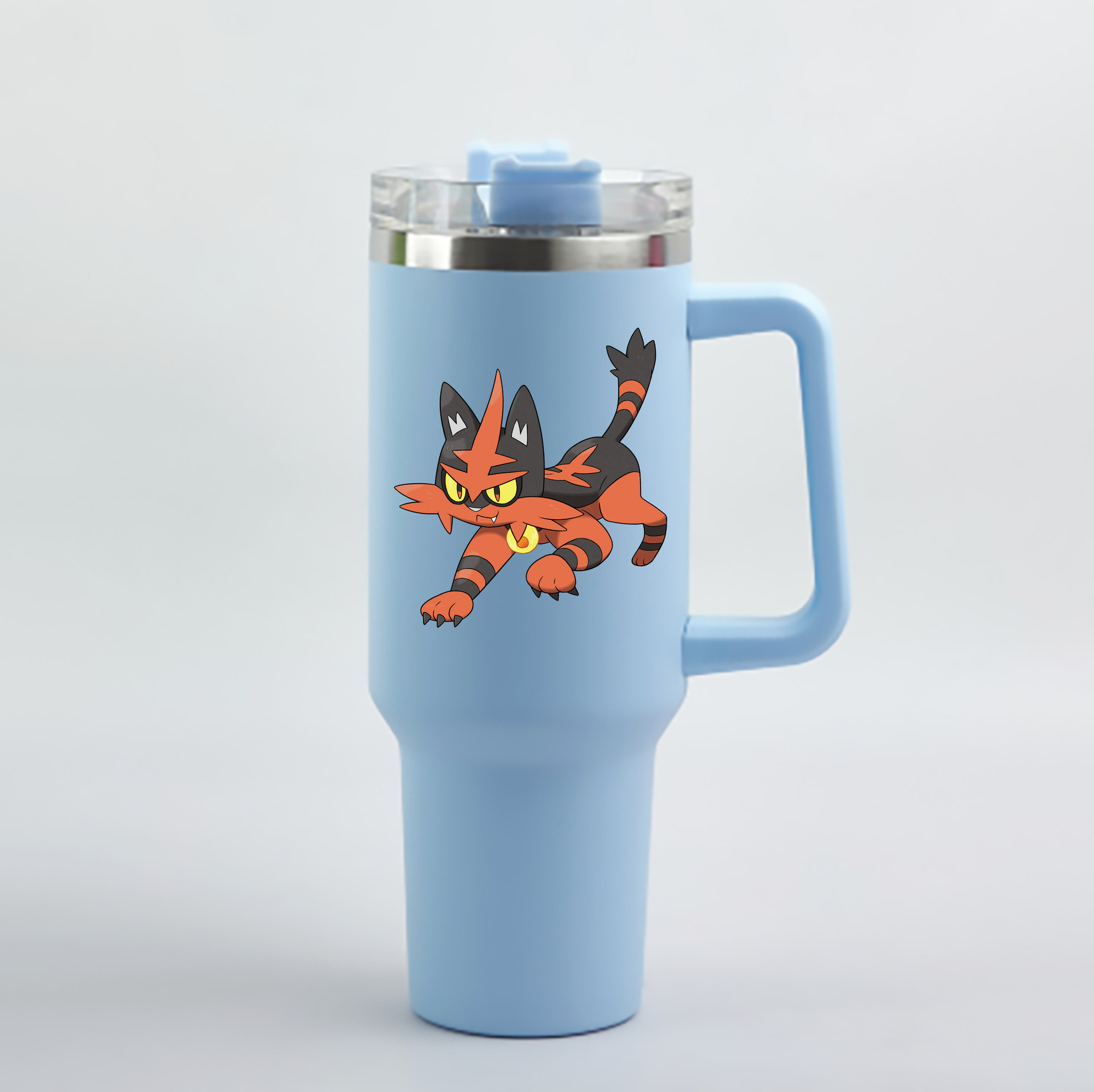 （画像用） ポケットモンスター Pokémon 1200mL車用タンブラー - クリスタルステッカー（プラスチックストロー付き）