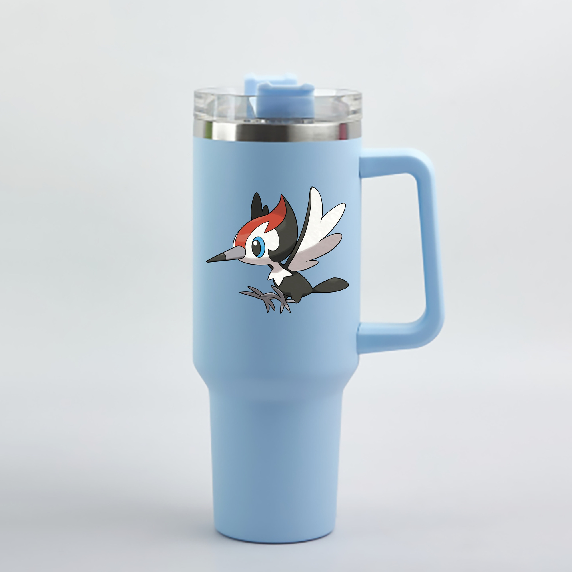 （画像用） ポケットモンスター Pokémon 1200mL車用タンブラー - クリスタルステッカー（プラスチックストロー付き）