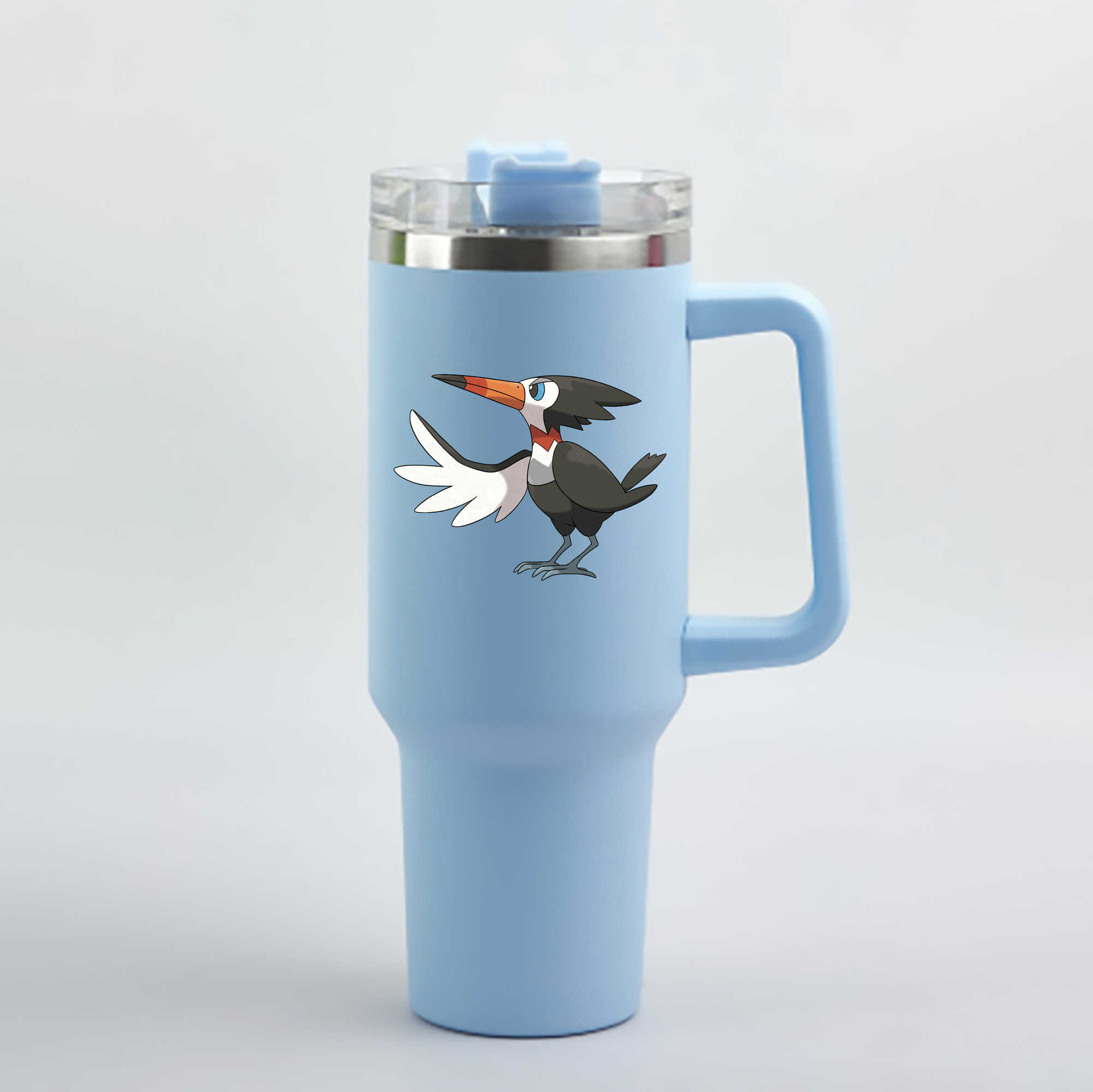 （画像用） ポケットモンスター Pokémon 1200mL車用タンブラー - クリスタルステッカー（プラスチックストロー付き）