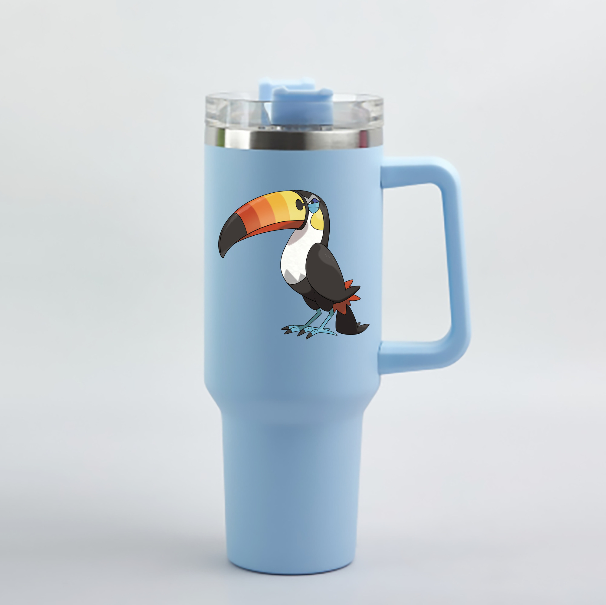 （画像用） ポケットモンスター Pokémon 1200mL車用タンブラー - クリスタルステッカー（プラスチックストロー付き）