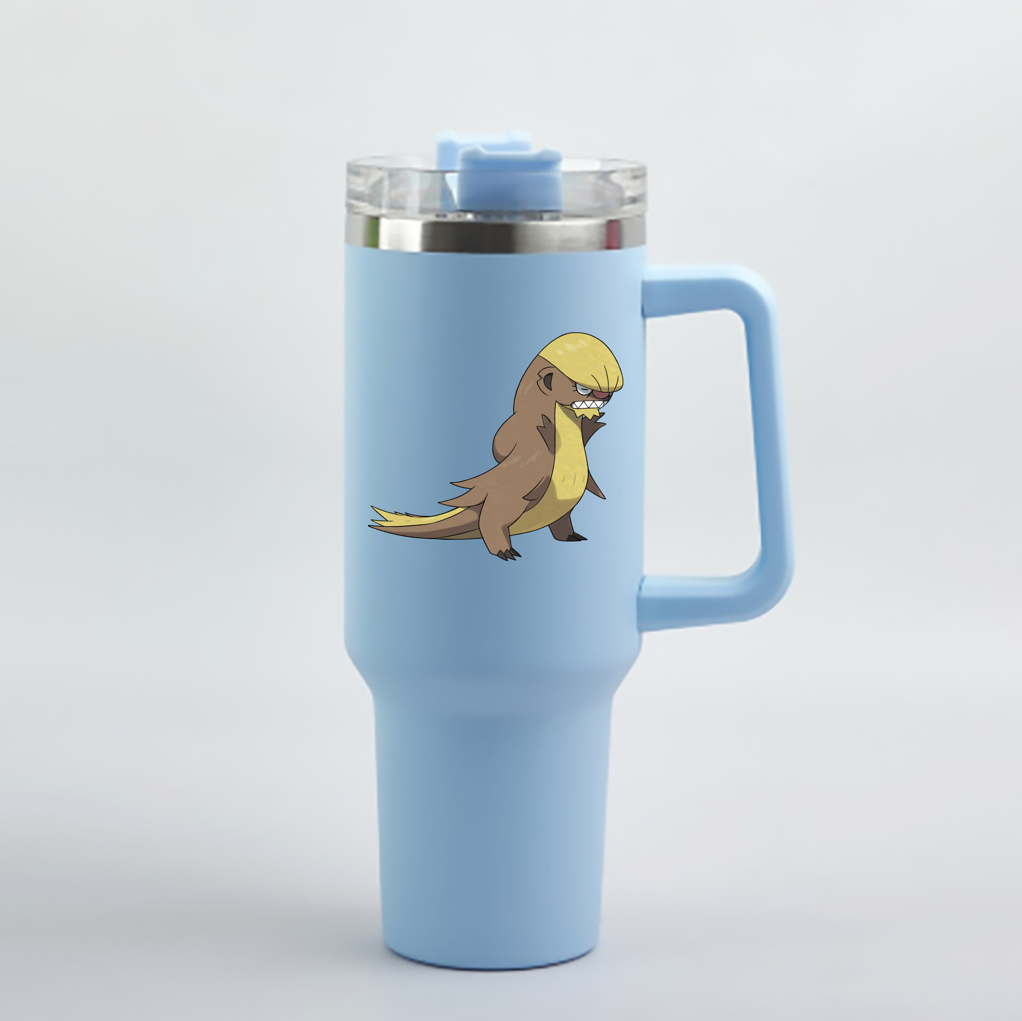 （画像用） ポケットモンスター Pokémon 1200mL車用タンブラー - クリスタルステッカー（プラスチックストロー付き）