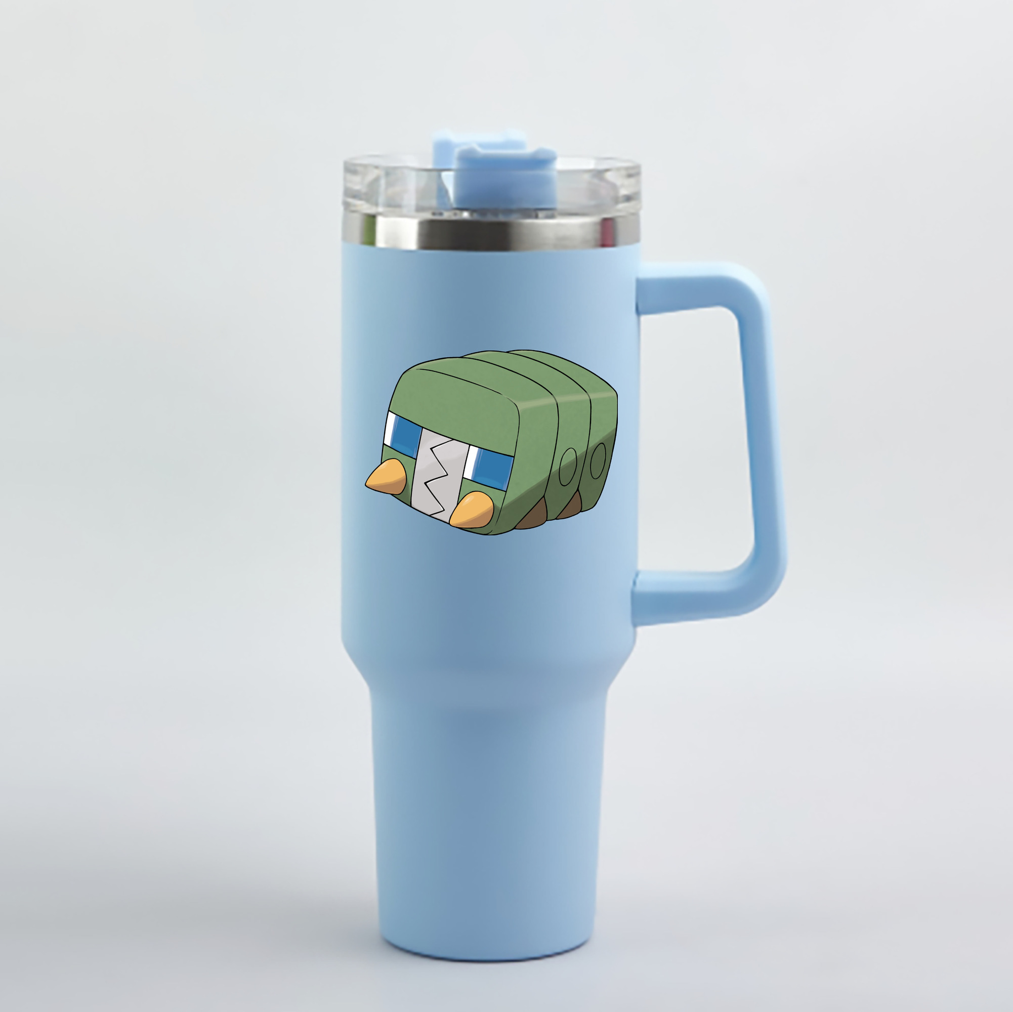 （画像用） ポケットモンスター Pokémon 1200mL車用タンブラー - クリスタルステッカー（プラスチックストロー付き）
