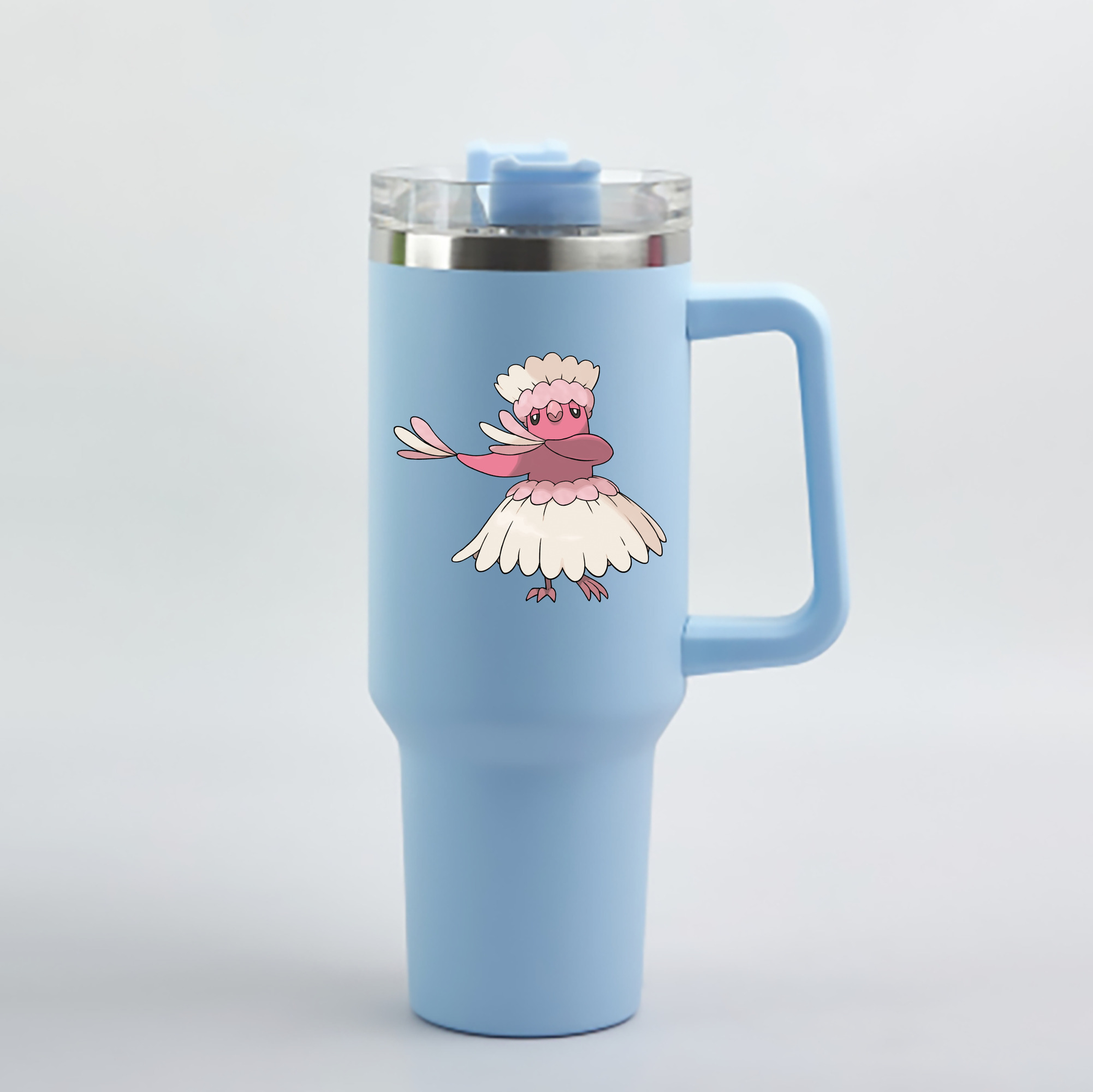（画像用） ポケットモンスター Pokémon 1200mL車用タンブラー - クリスタルステッカー（プラスチックストロー付き）