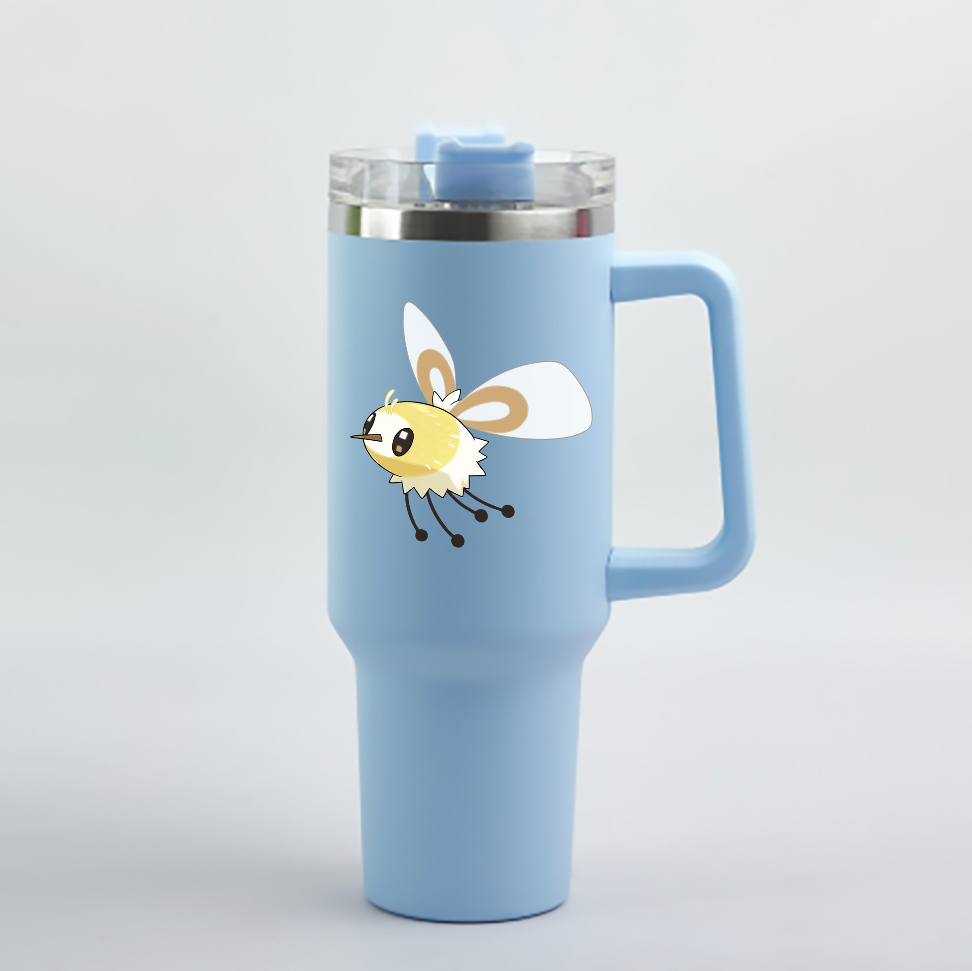 （画像用） ポケットモンスター Pokémon 1200mL車用タンブラー - クリスタルステッカー（プラスチックストロー付き）