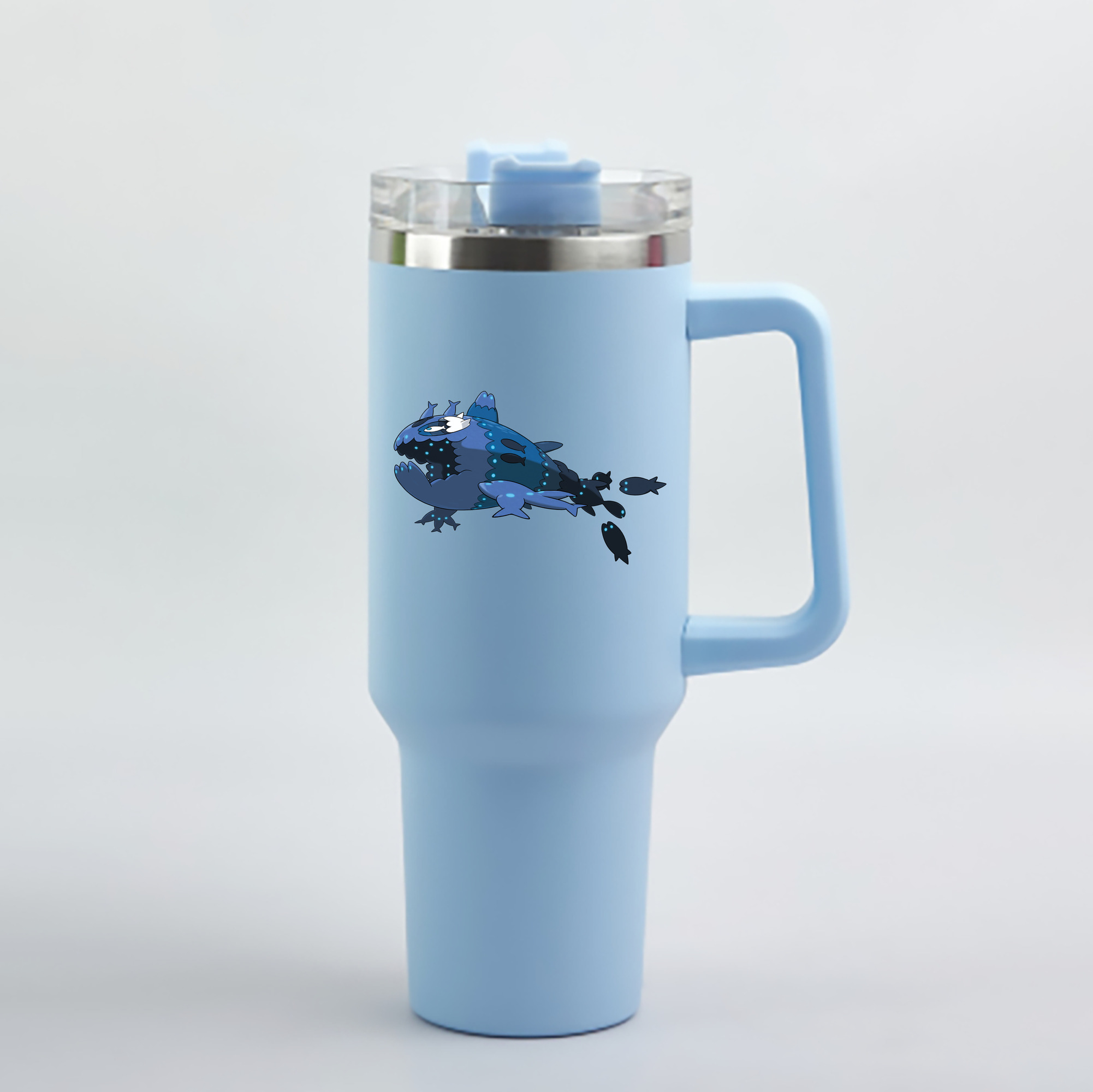 （画像用） ポケットモンスター Pokémon 1200mL車用タンブラー - クリスタルステッカー（プラスチックストロー付き）