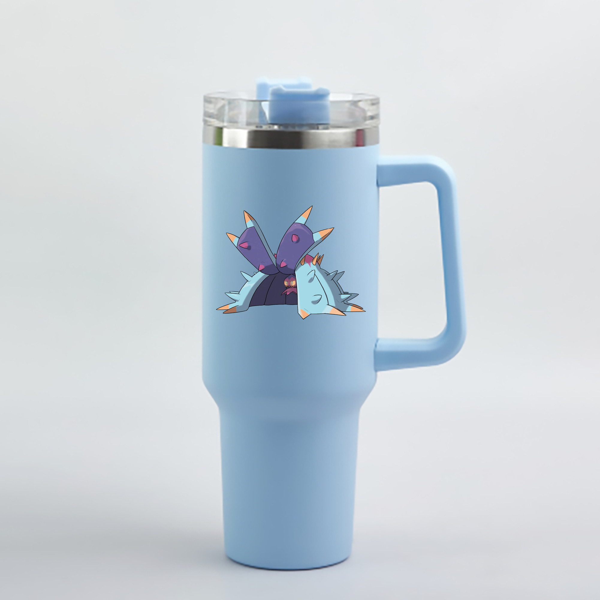 （画像用） ポケットモンスター Pokémon 1200mL車用タンブラー - クリスタルステッカー（プラスチックストロー付き）
