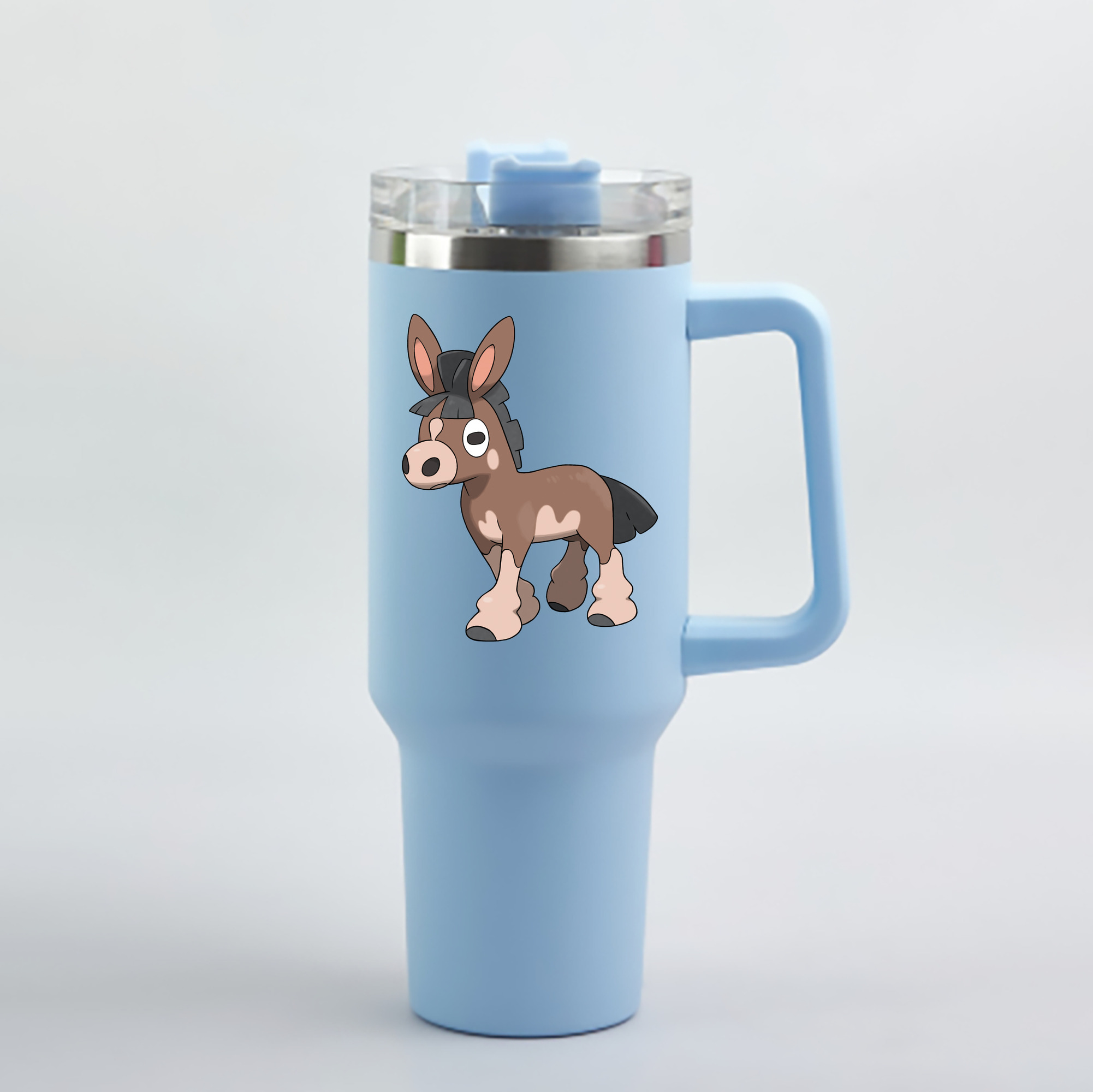 （画像用） ポケットモンスター Pokémon 1200mL車用タンブラー - クリスタルステッカー（プラスチックストロー付き）