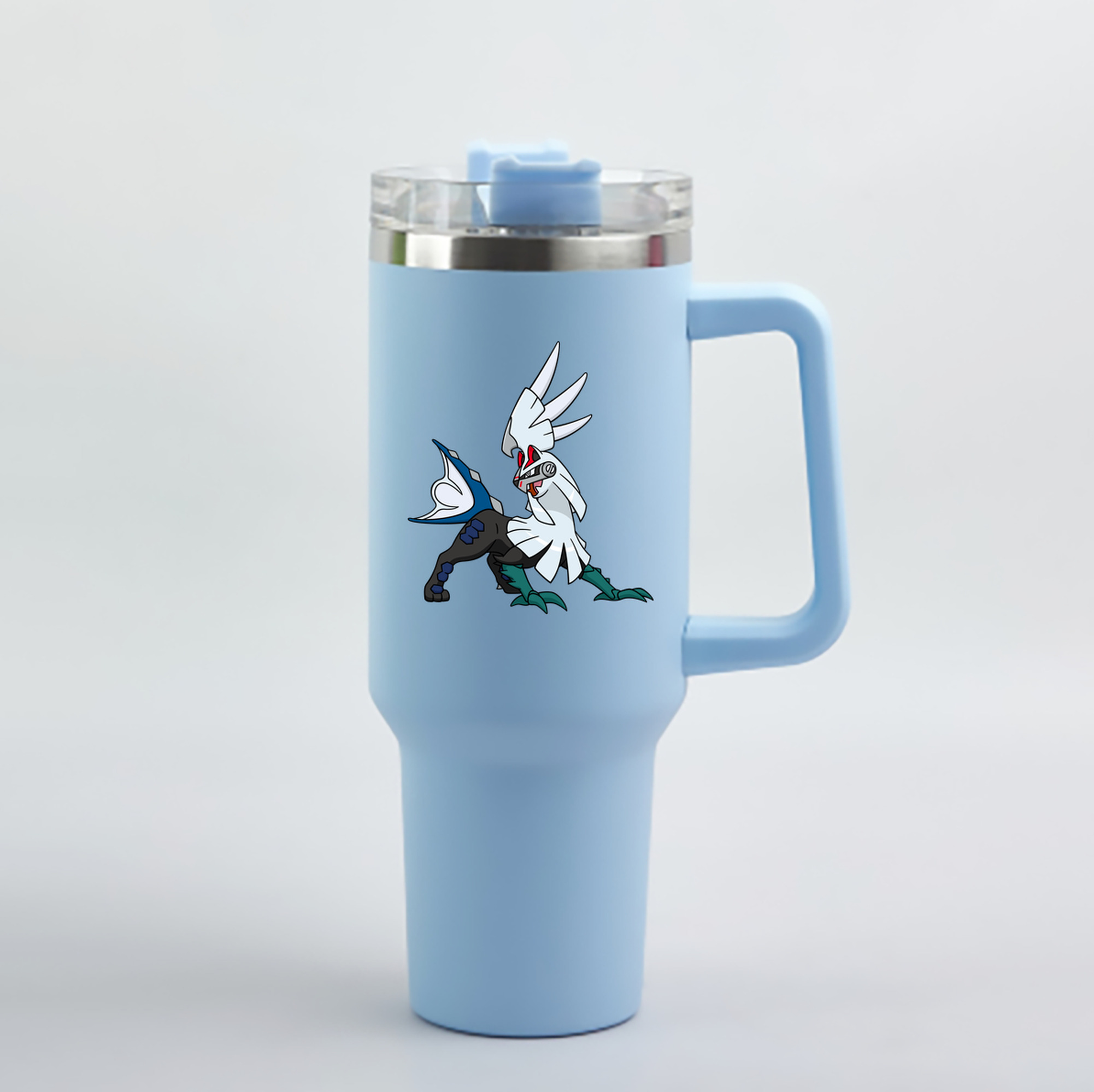 （画像用） ポケットモンスター Pokémon 1200mL車用タンブラー - クリスタルステッカー（プラスチックストロー付き）