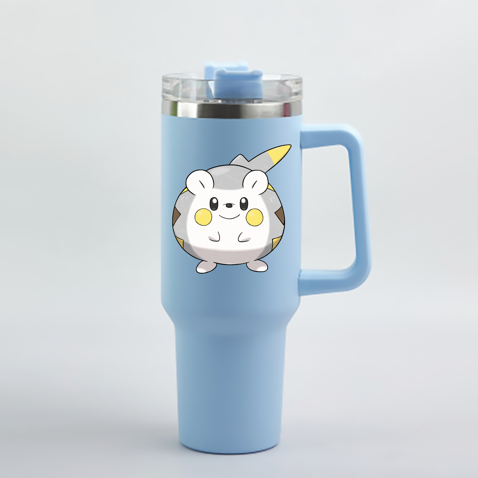 （画像用） ポケットモンスター Pokémon 1200mL車用タンブラー - クリスタルステッカー（プラスチックストロー付き）