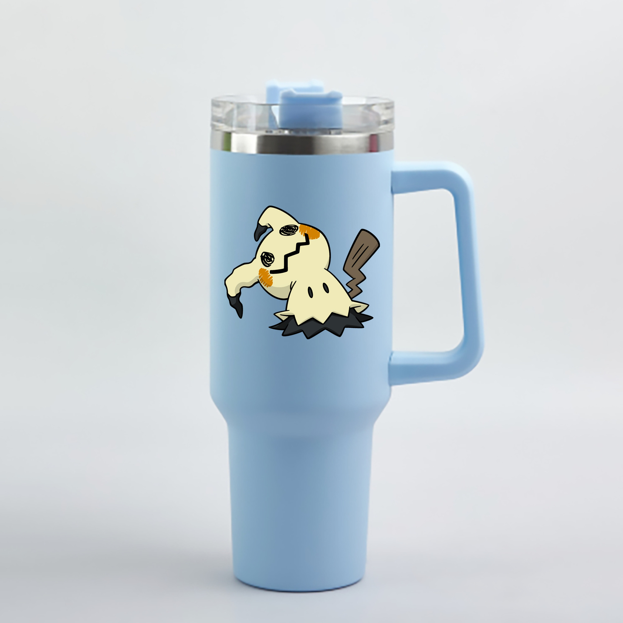 （画像用） ポケットモンスター Pokémon 1200mL車用タンブラー - クリスタルステッカー（プラスチックストロー付き）