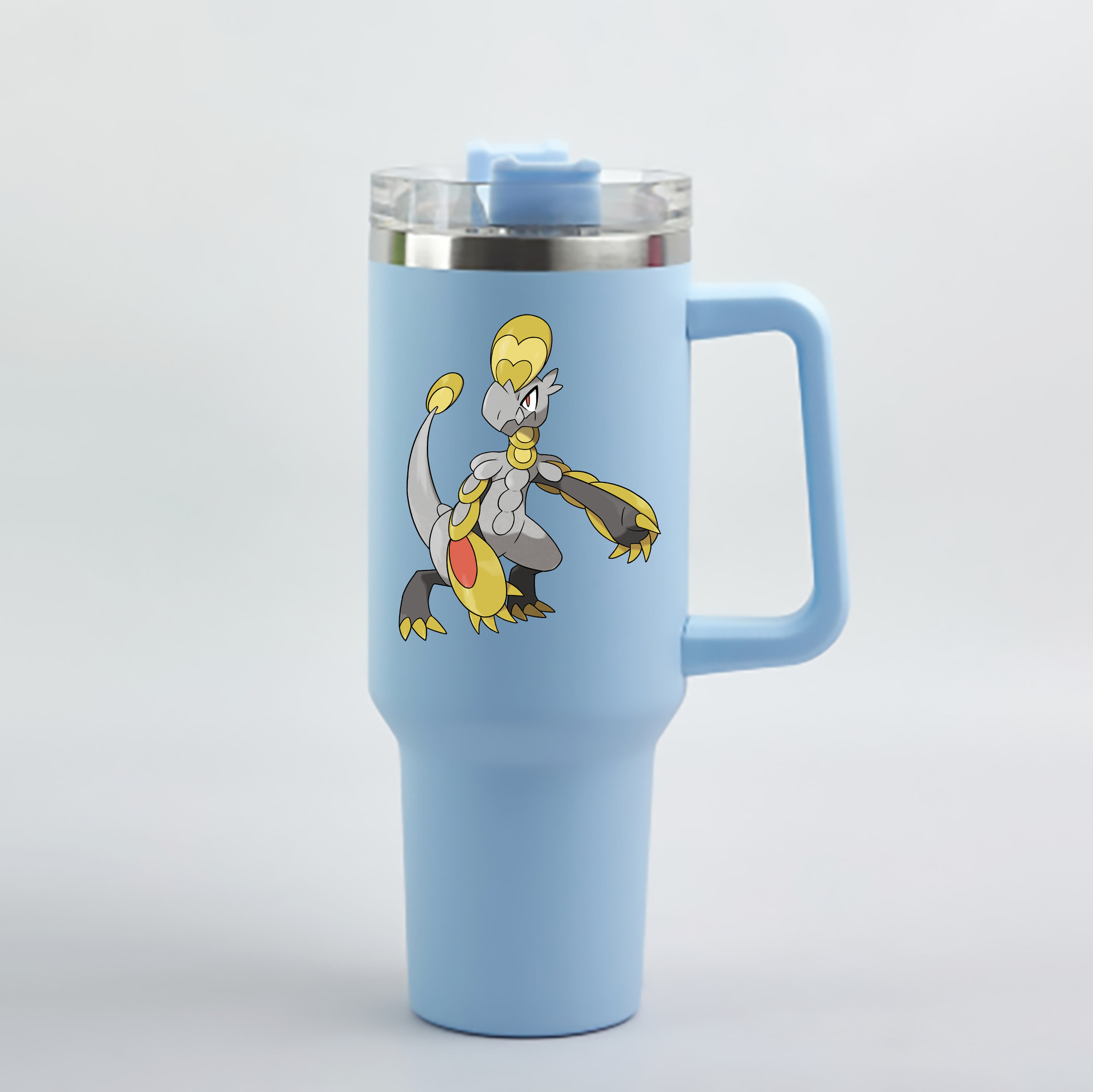 （画像用） ポケットモンスター Pokémon 1200mL車用タンブラー - クリスタルステッカー（プラスチックストロー付き）