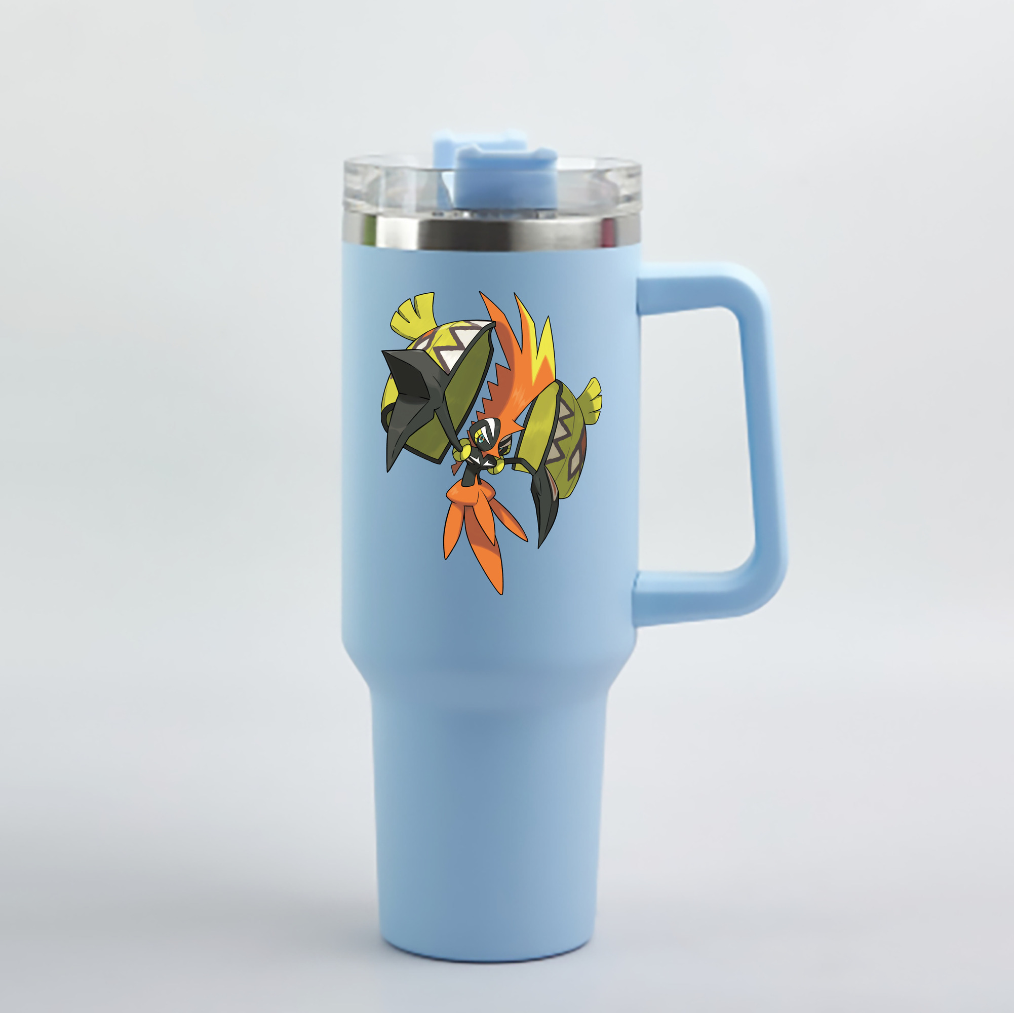 （画像用） ポケットモンスター Pokémon 1200mL車用タンブラー - クリスタルステッカー（プラスチックストロー付き）