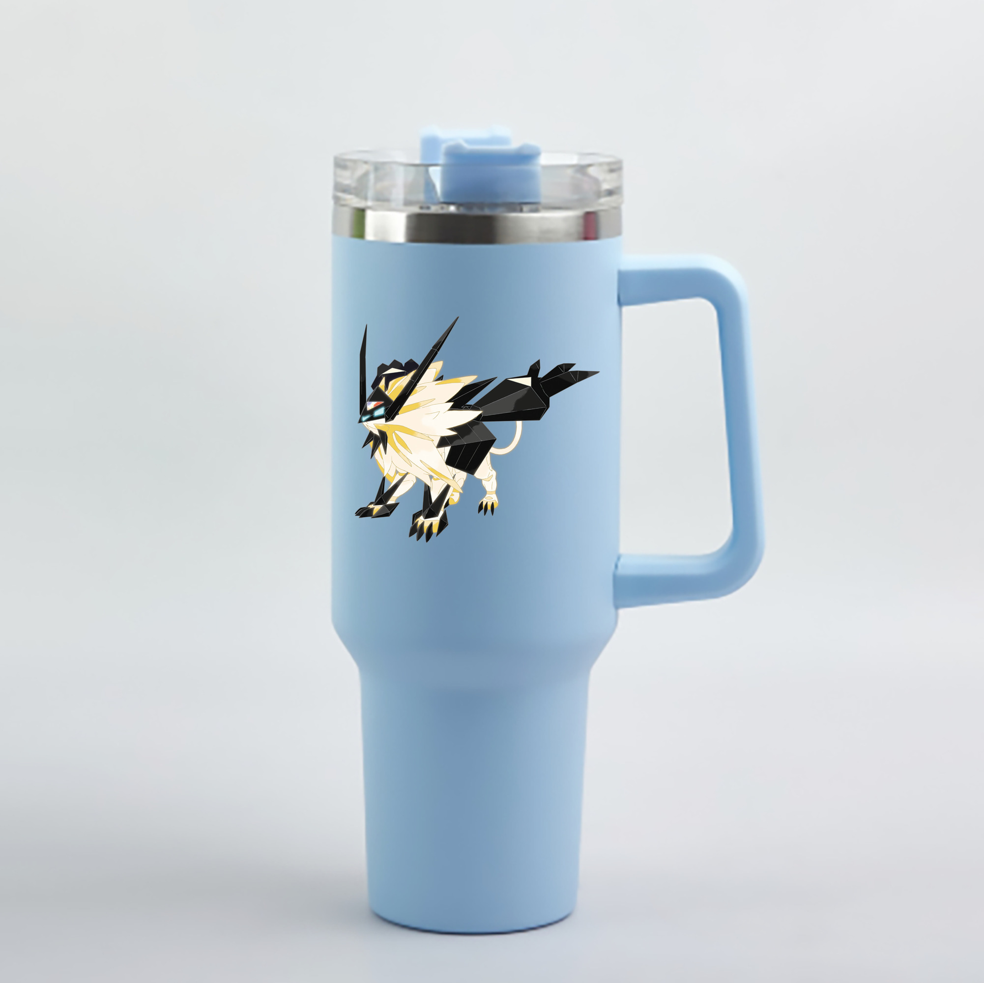 （画像用） ポケットモンスター Pokémon 1200mL車用タンブラー - クリスタルステッカー（プラスチックストロー付き）